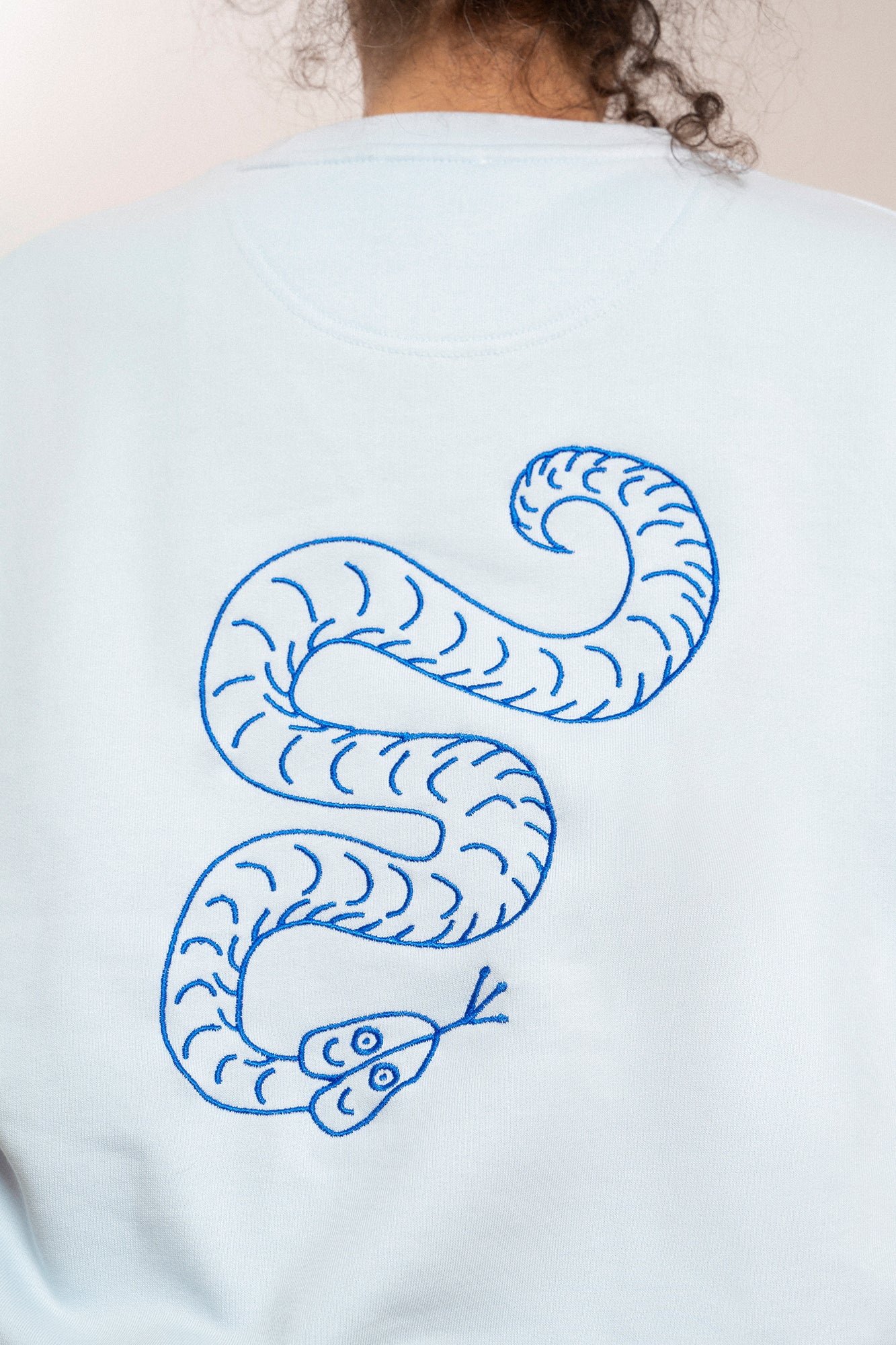 'SNAKE' sweatshirt ice blue