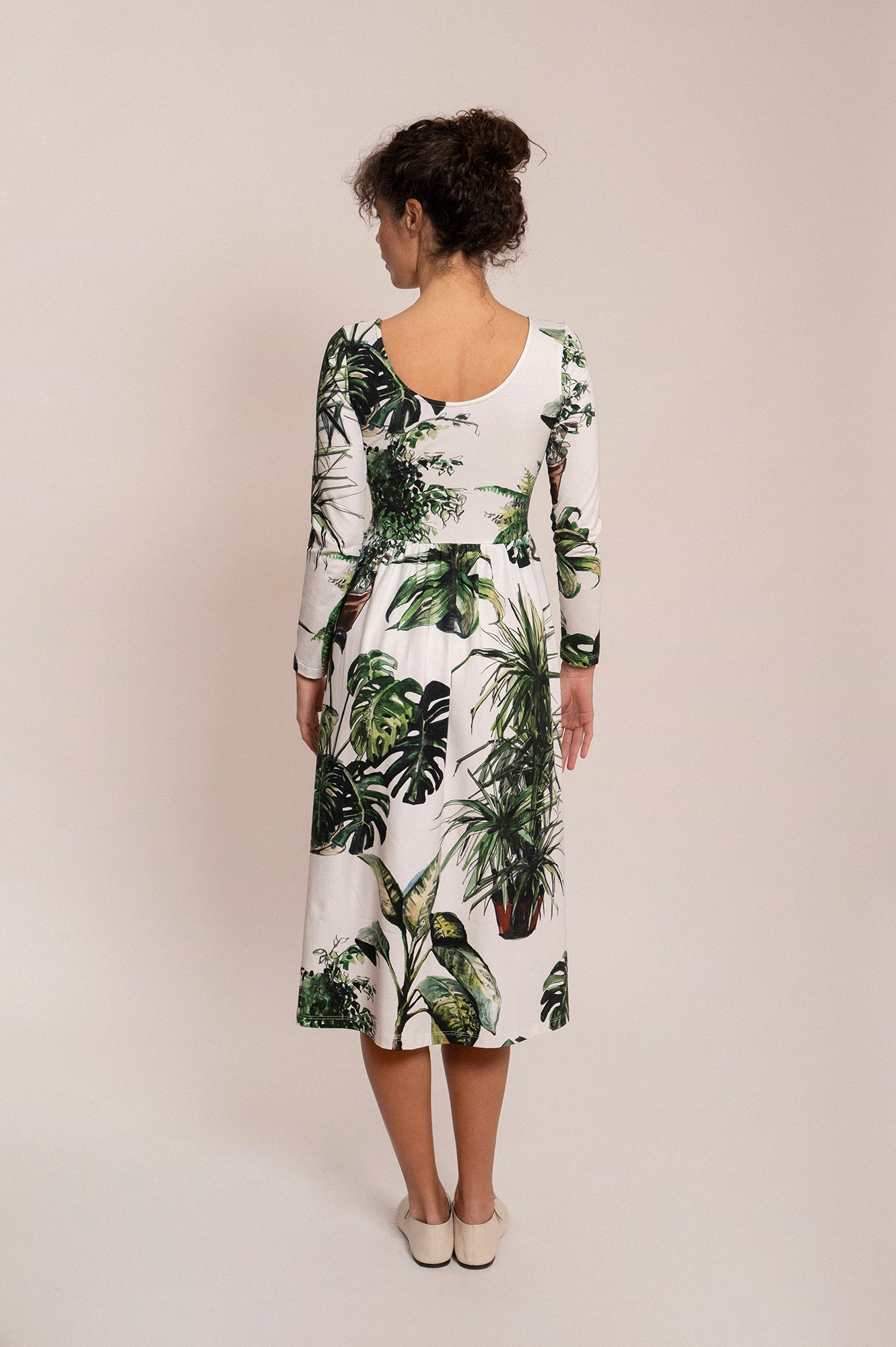 BUKOVEL scoop neck dress 'Plants'