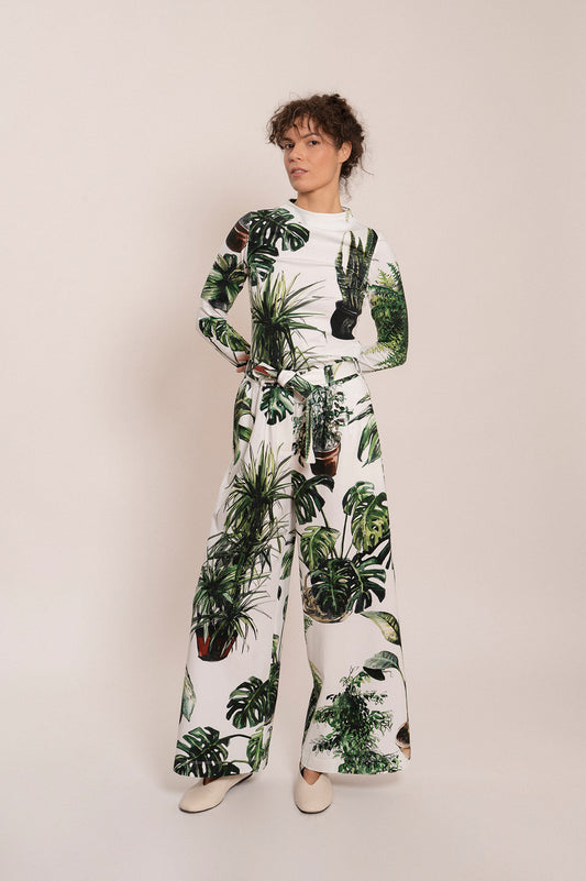 RUDAS jersey trousers ‘Plants'