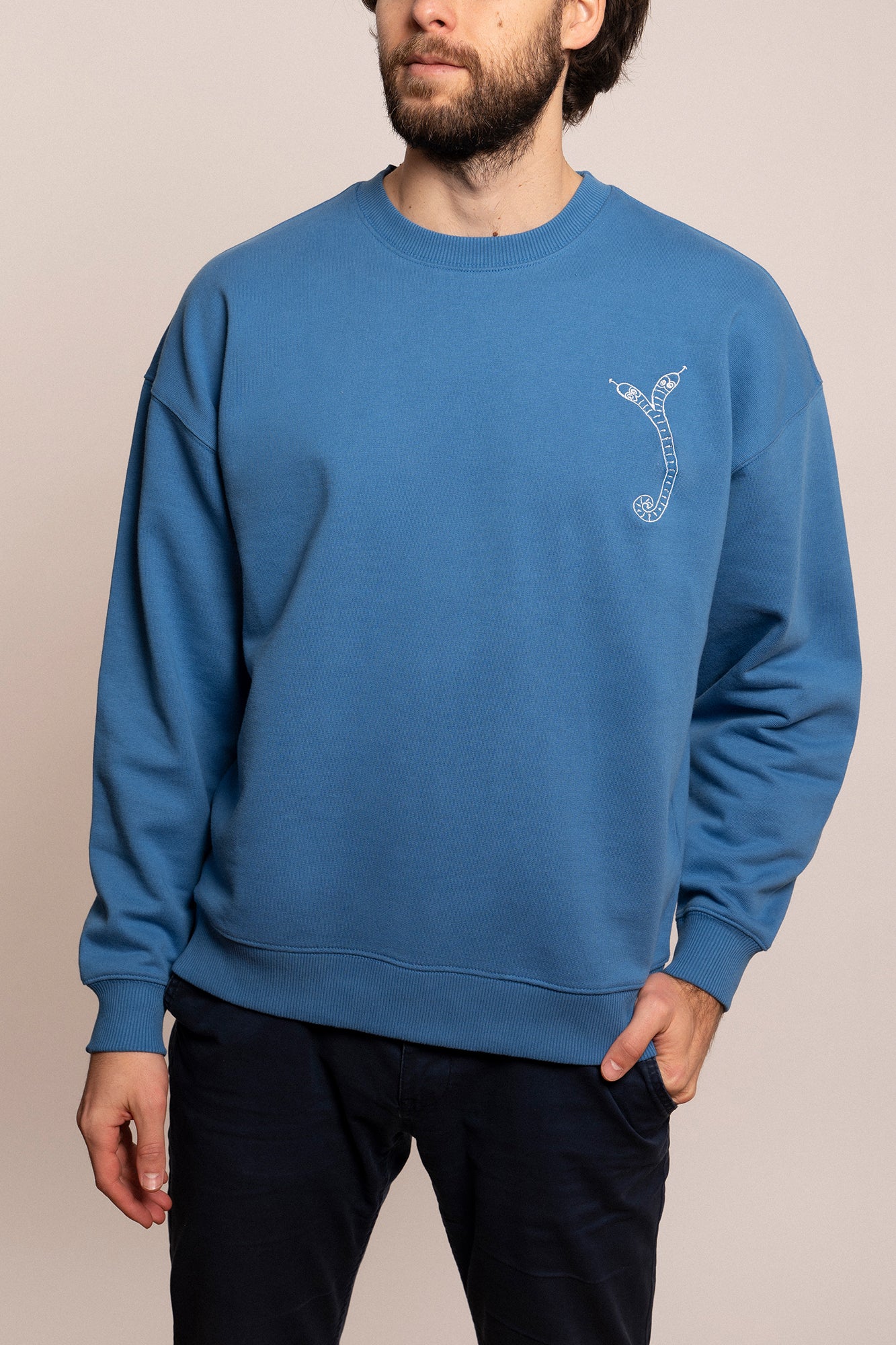 'SNAKE' men's sweatshirt sky blue