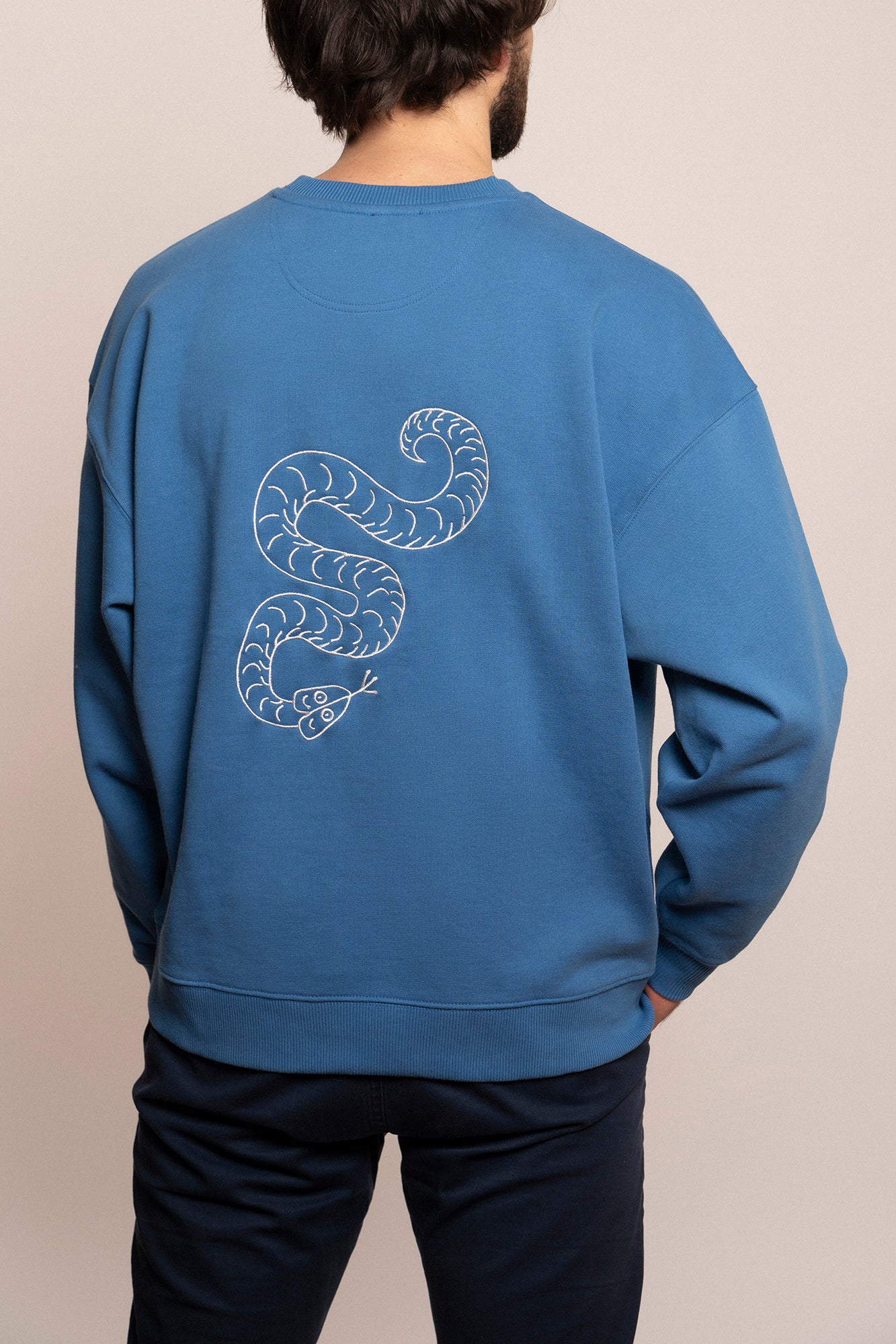 'SNAKE' men's sweatshirt sky blue