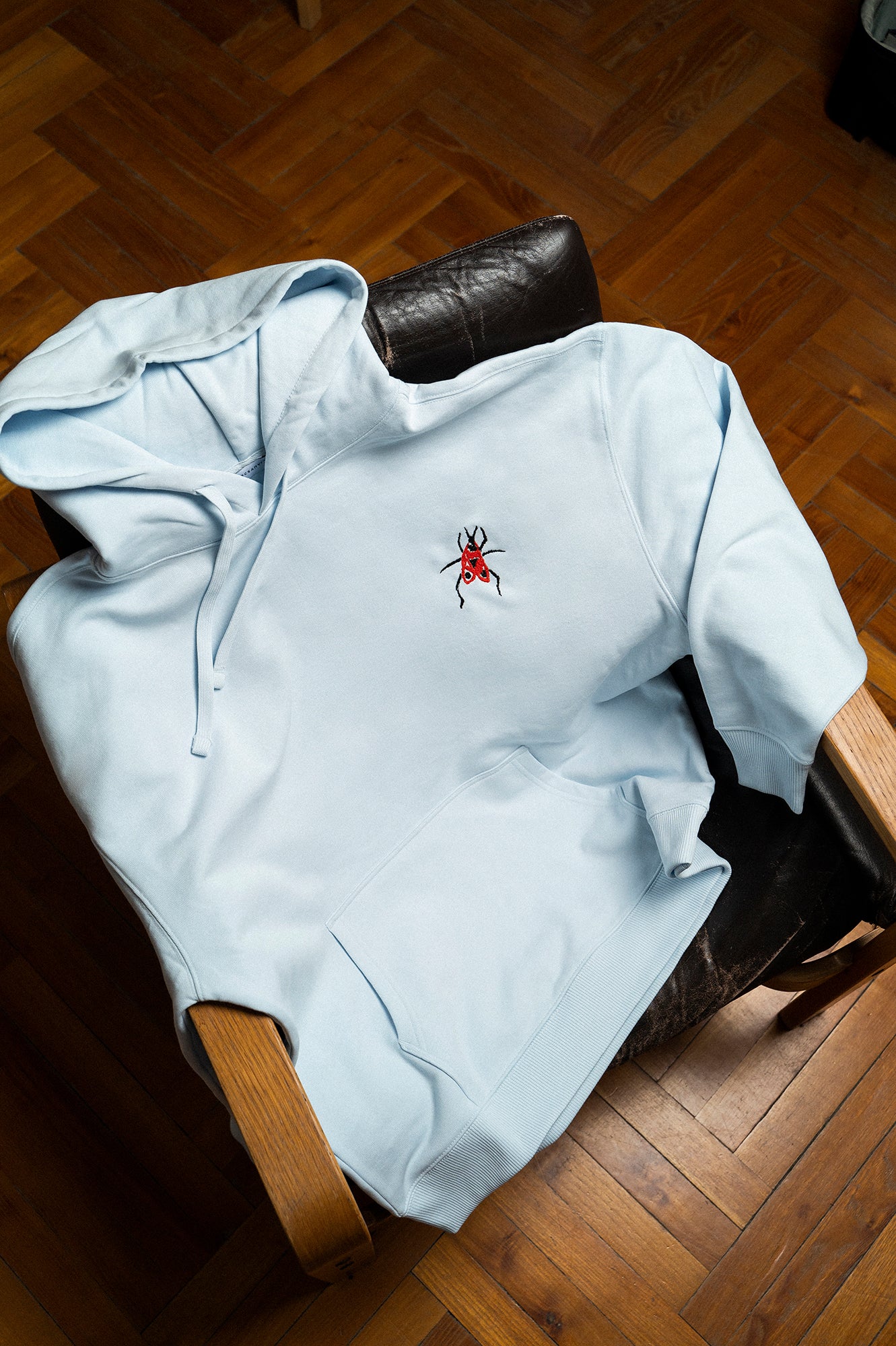 'FIREBUG' men's hoodie ice blue