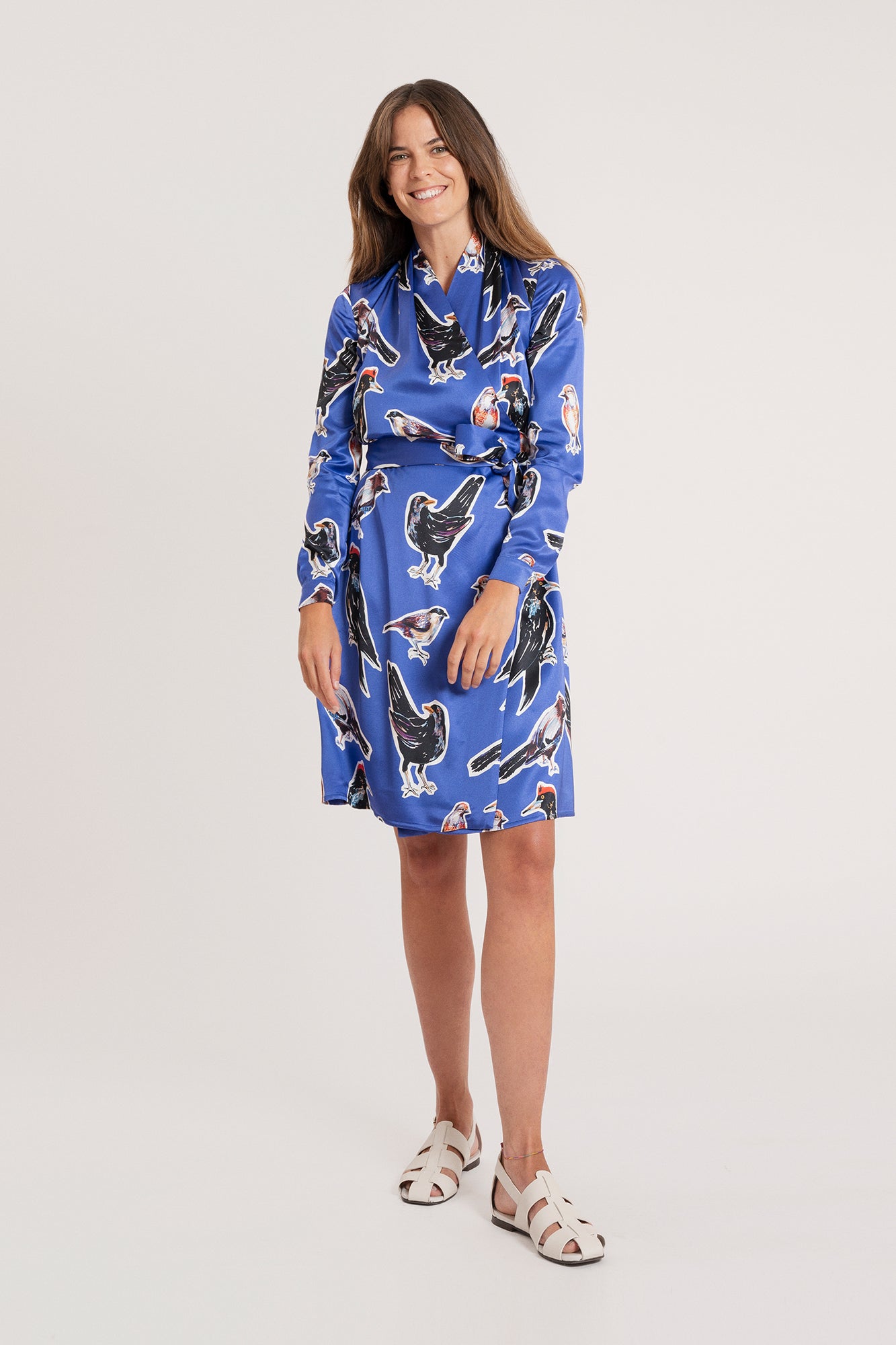 ROSÉ wrap dress 'Big birds'