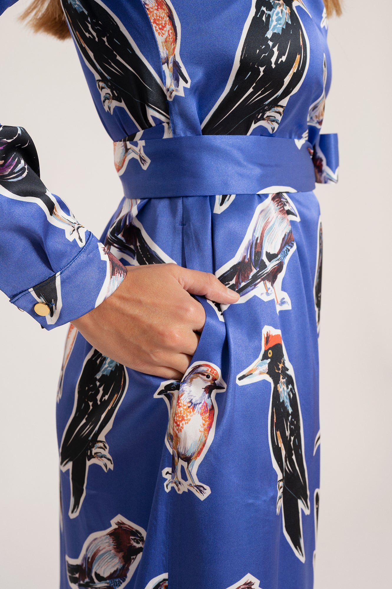 ROSÉ wrap dress 'Big birds'