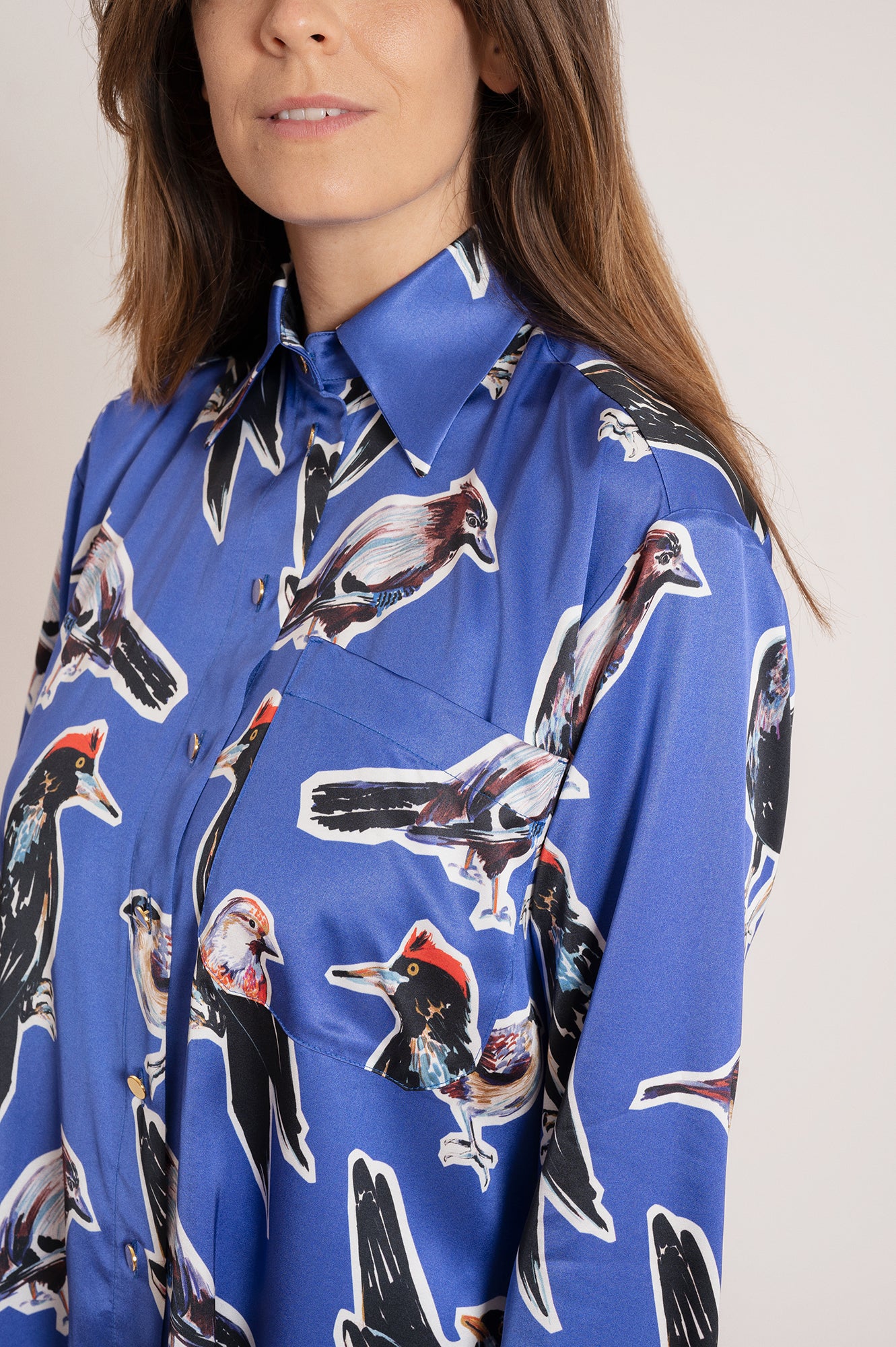 MORPHINI oversized shirt 'Big birds'