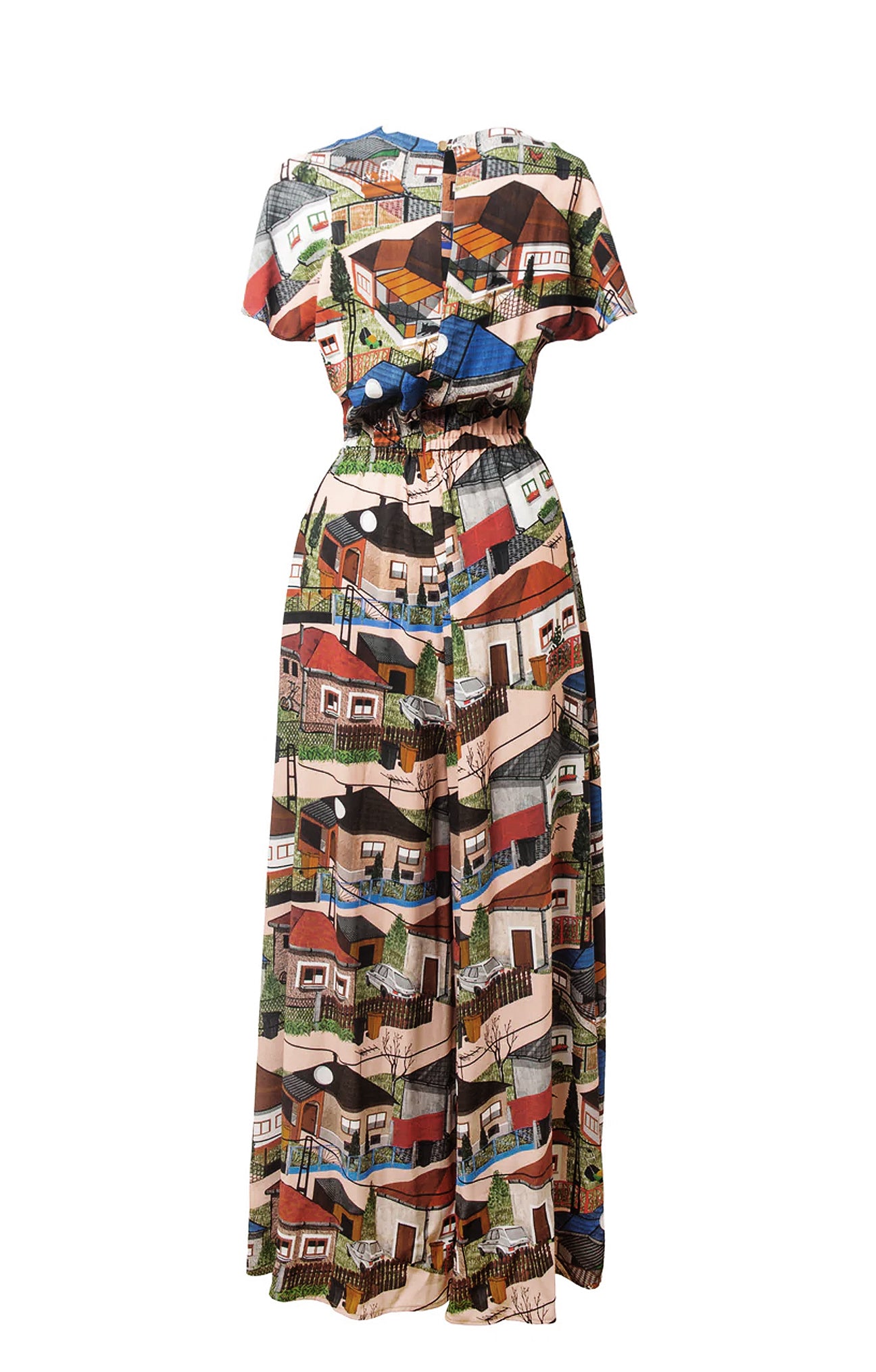 DABAS short sleeve jumpsuit 'Houses'