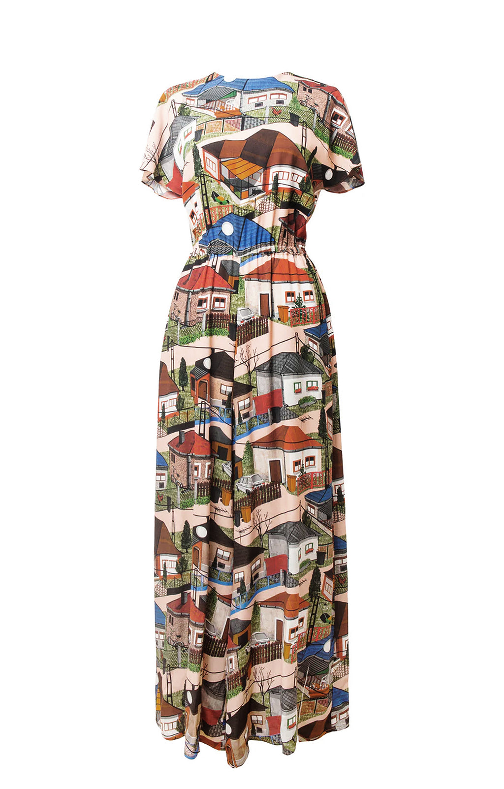 DABAS short sleeve jumpsuit 'Houses'