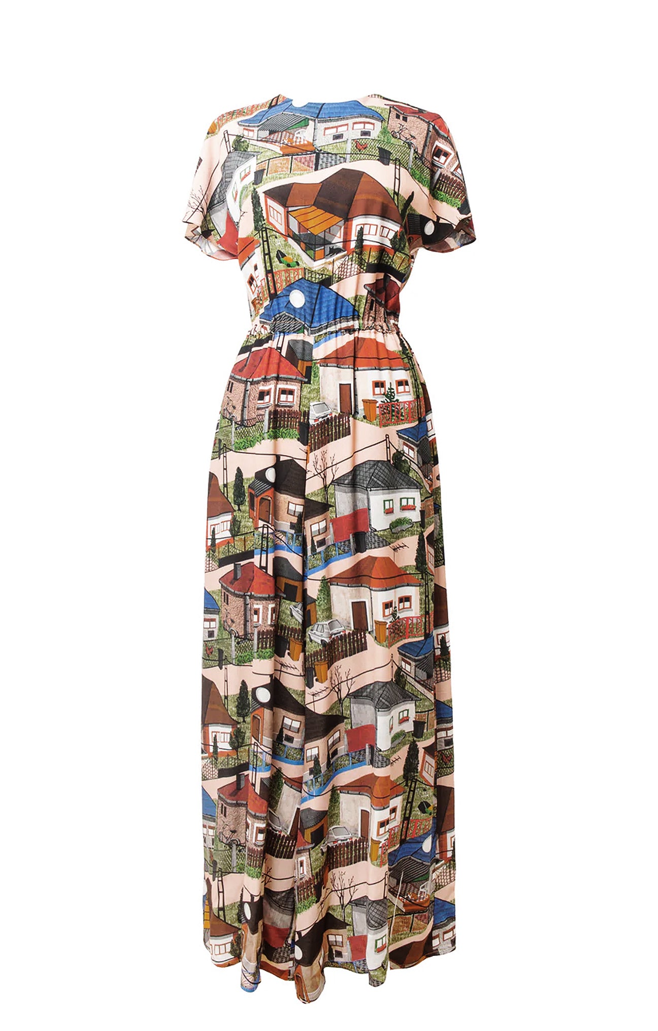 DABAS short sleeve jumpsuit 'Houses'