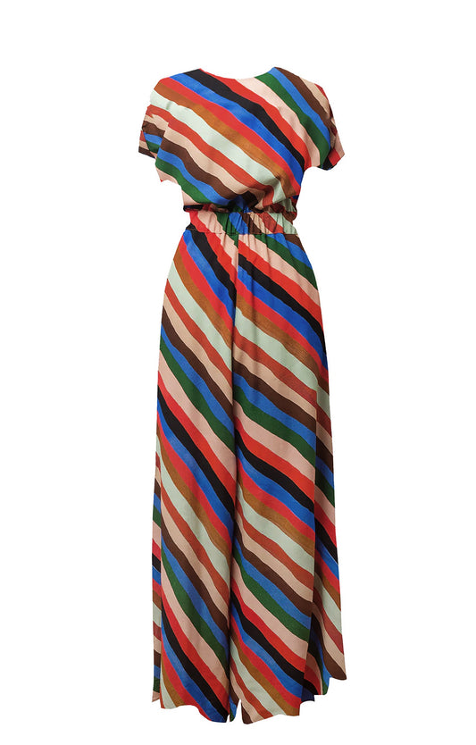 DABAS short sleeve jumpsuit 'Stripes Print'