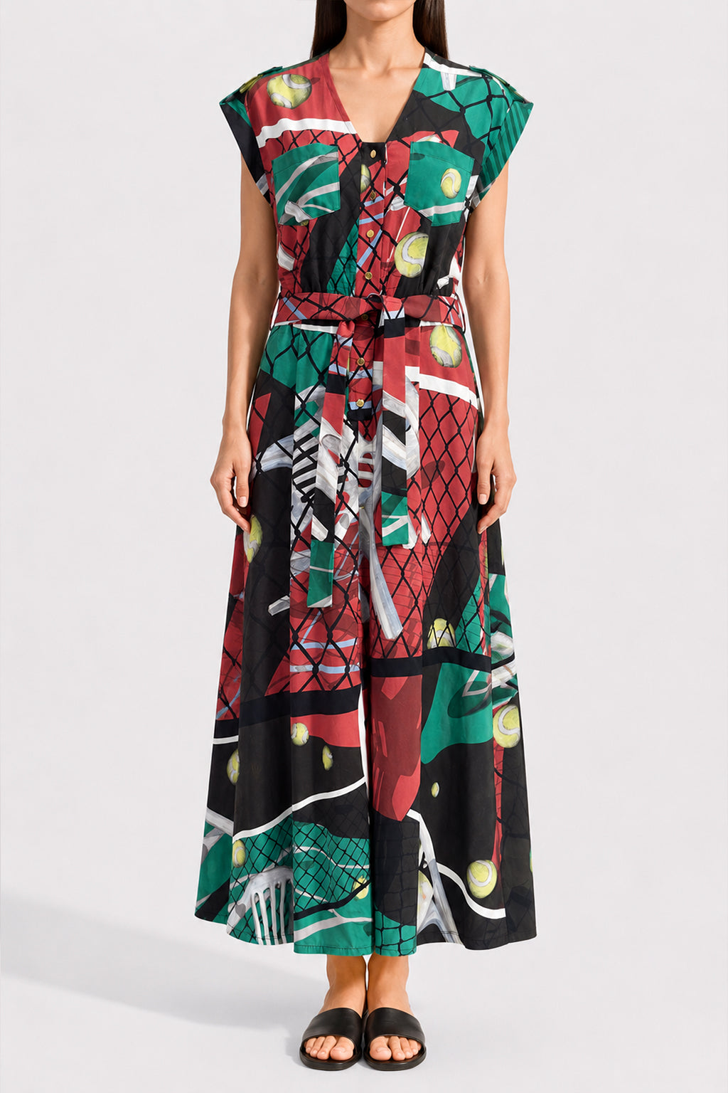 ELIA short sleeve jumpsuit 'Court Print'