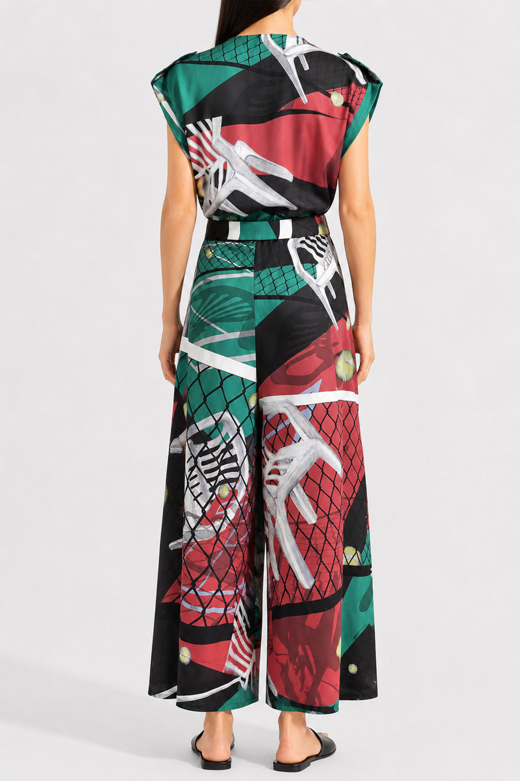 ELIA short sleeve jumpsuit 'Court Print'