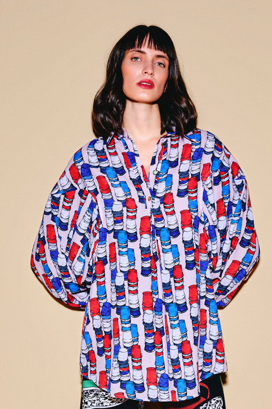 FAHEJ volume sleeve oversized shirt 'Buckets'