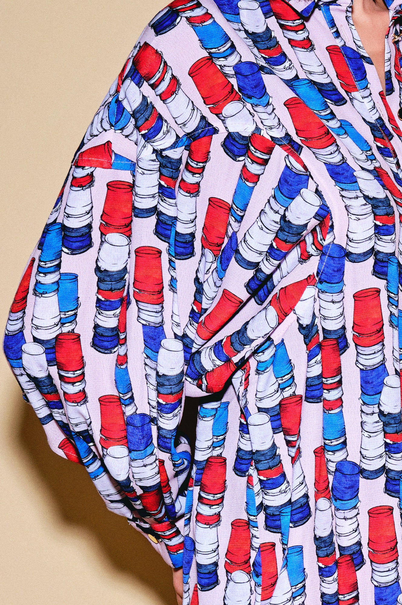 FAHEJ volume sleeve oversized shirt 'Buckets'