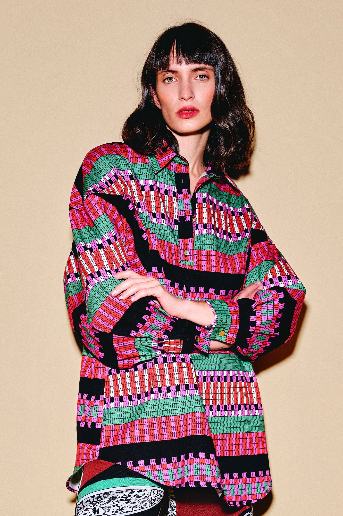 FAHEJ volume sleeve oversized shirt 'Demijohn'