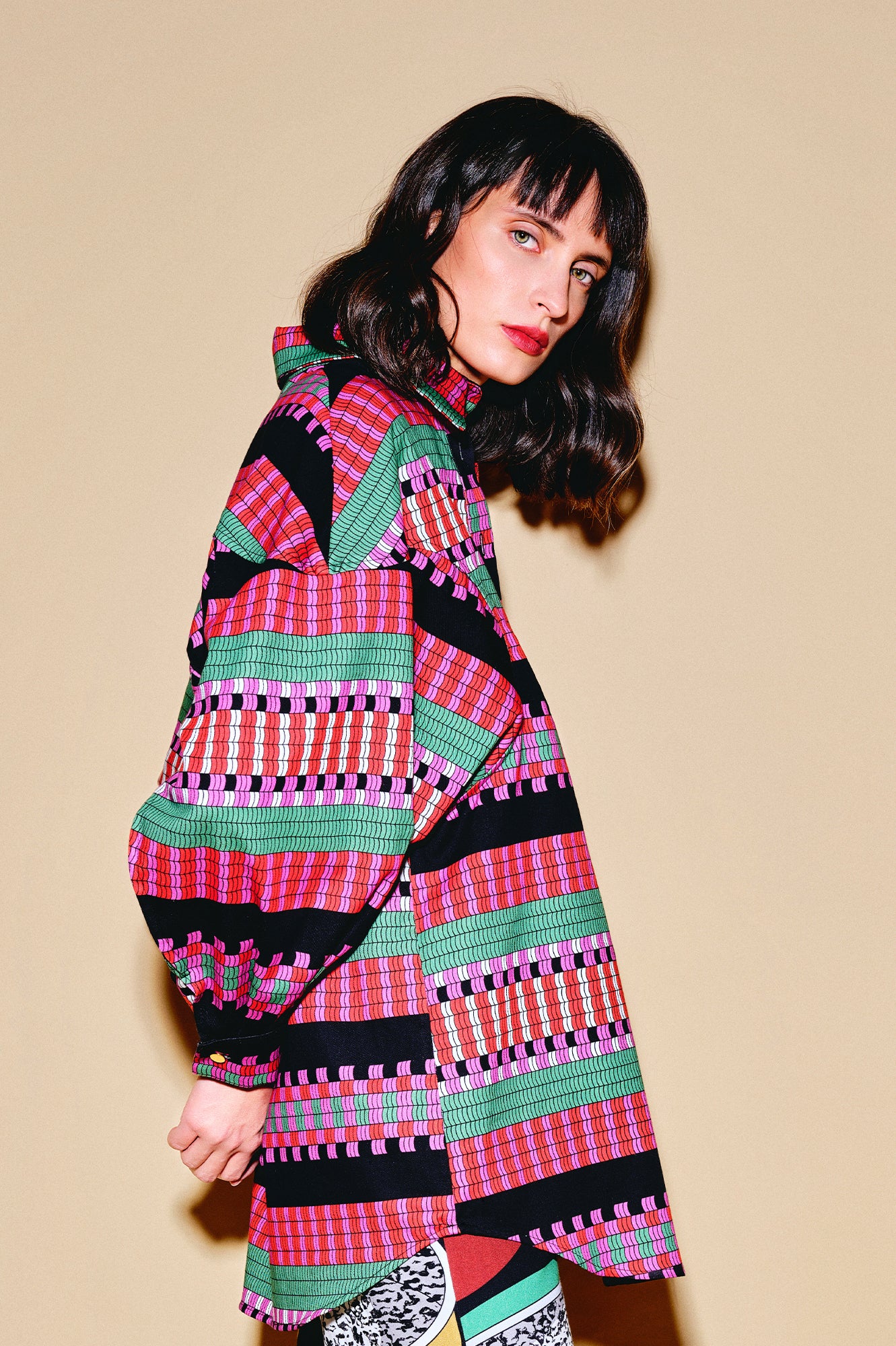 FAHEJ volume sleeve oversized shirt 'Demijohn'