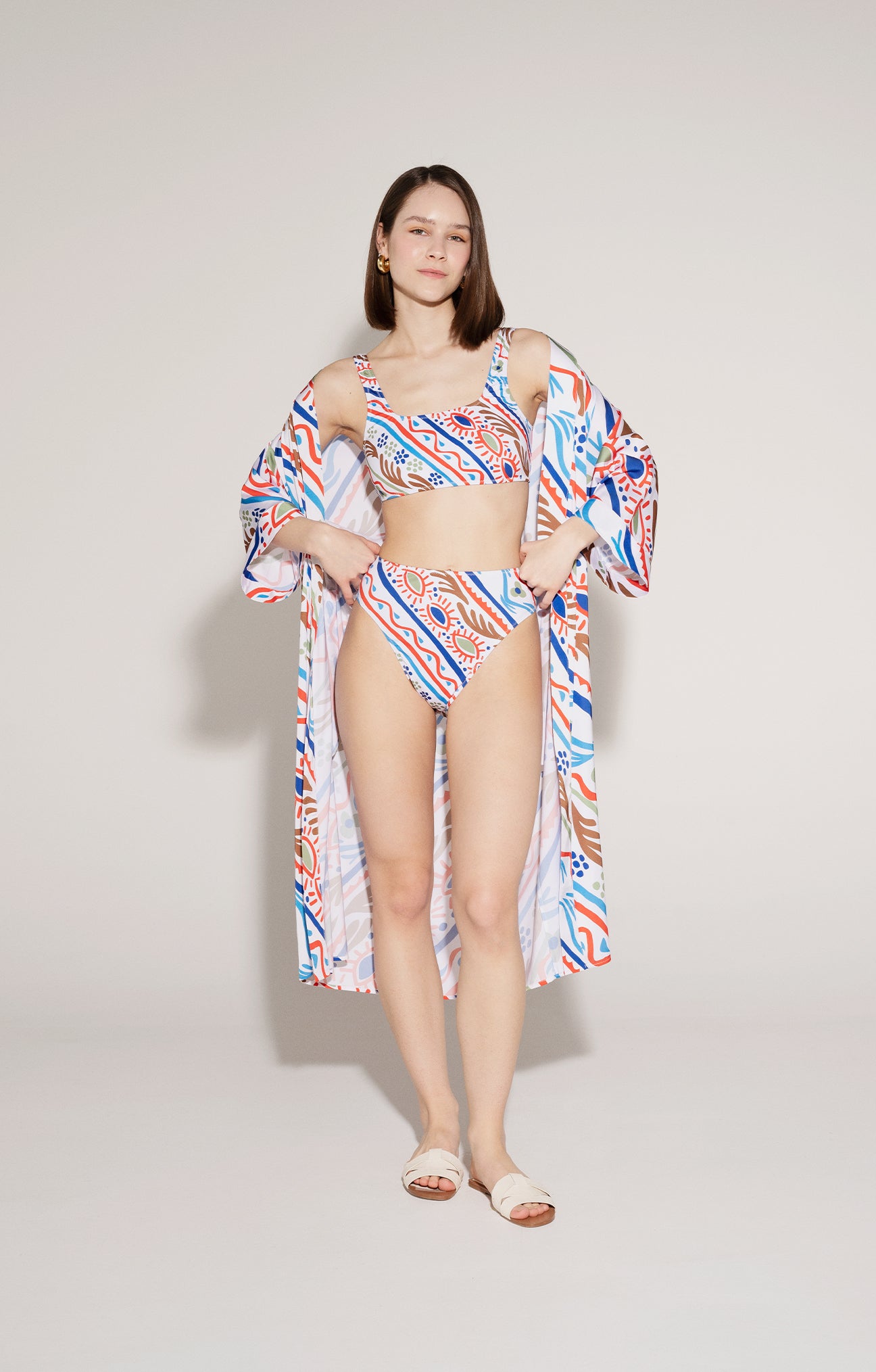 FALU two-piece swimsuit 'Folkdoodle'