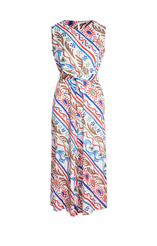 FAZEKAS sleeveless jumpsuit 'Folkdoodle'