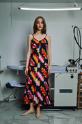 ISTALLO bias cami dress 'Hearts'