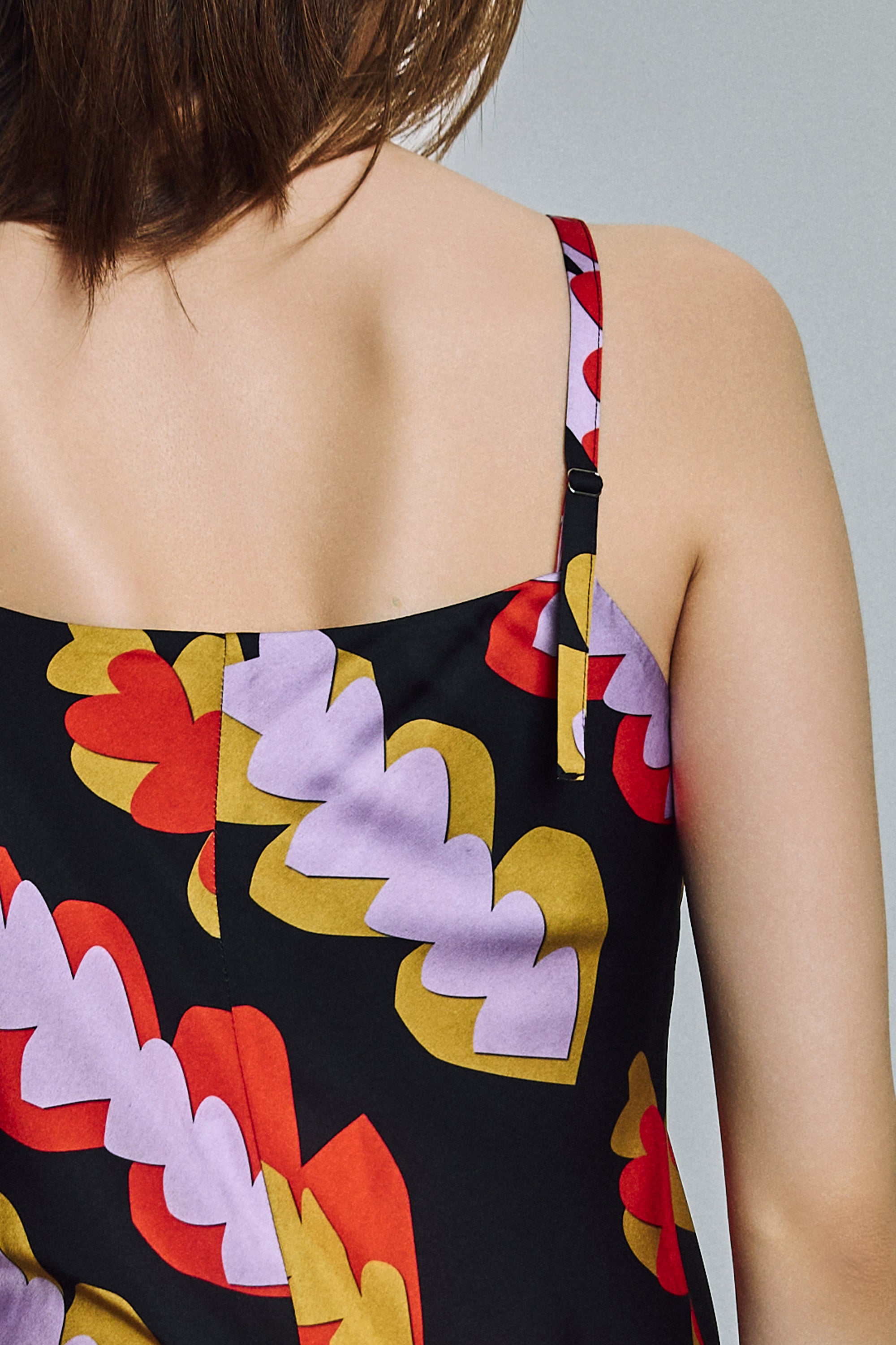 ISTALLO bias cami dress 'Hearts'