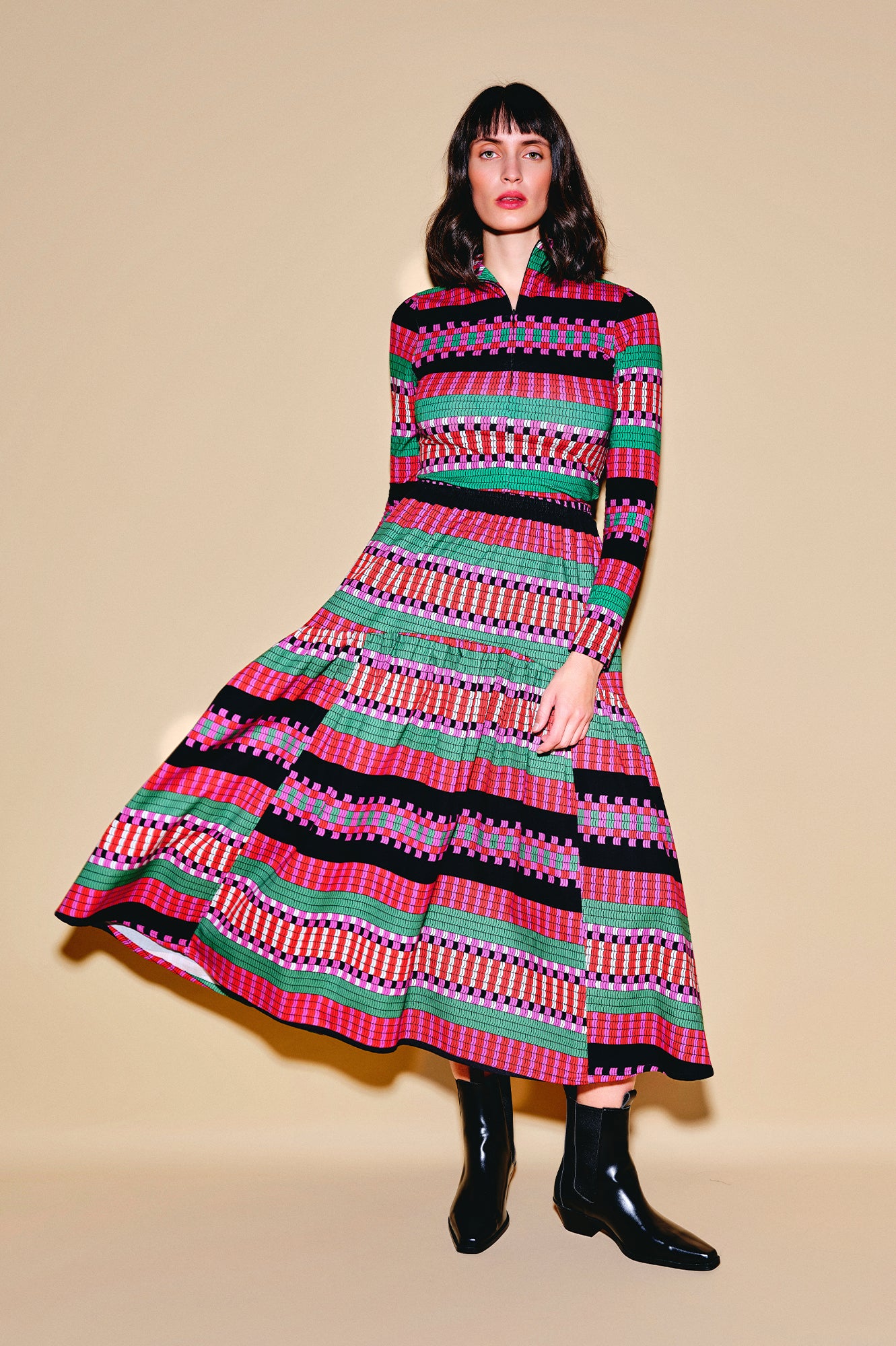 KACOR ruffled maxi skirt 'Demijohn'