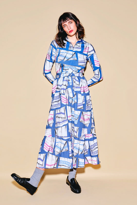 KAMRA ruffled volume skirt 'Kitchen Towel'