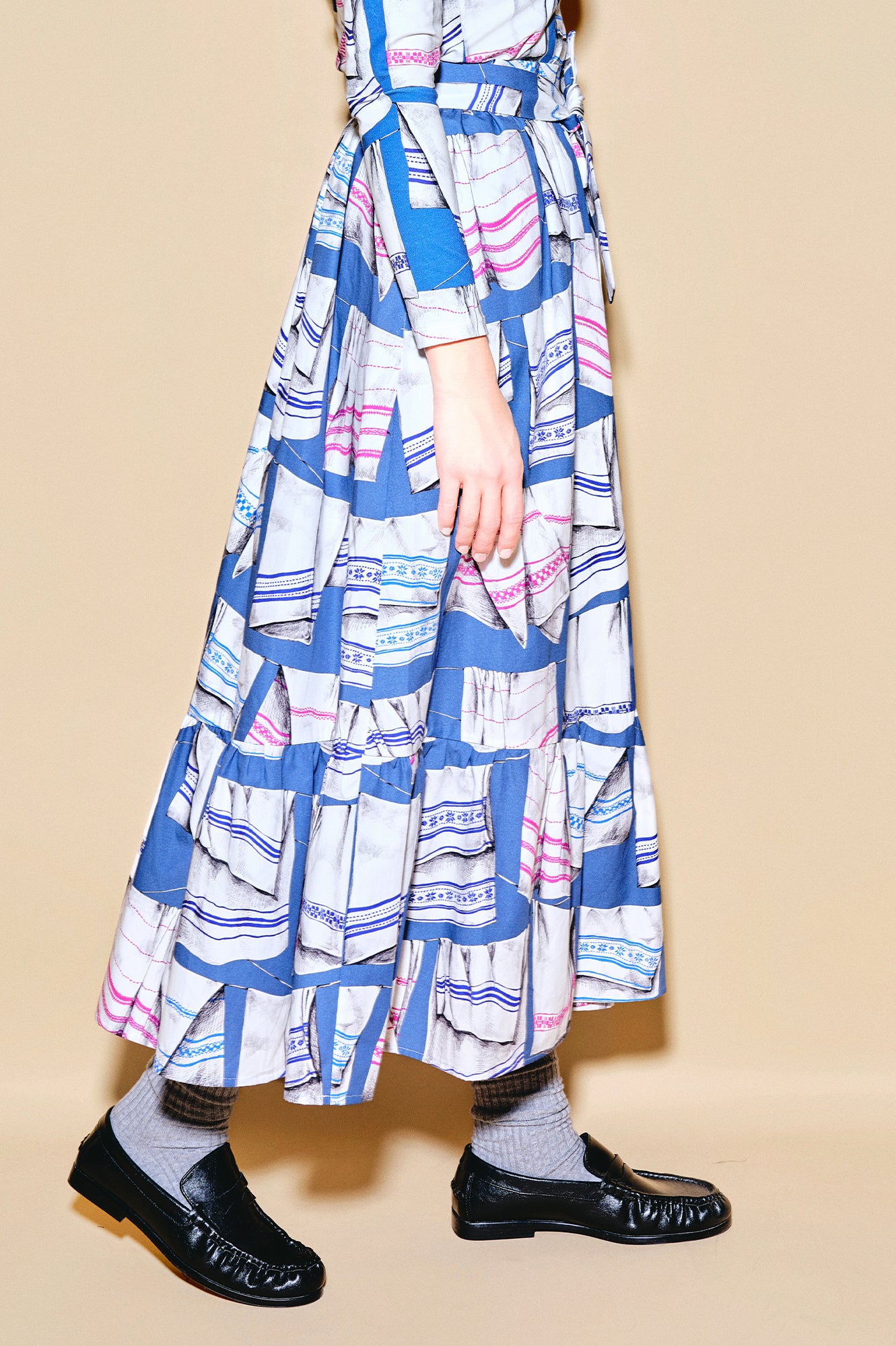 KAMRA ruffled volume skirt 'Kitchen Towel'