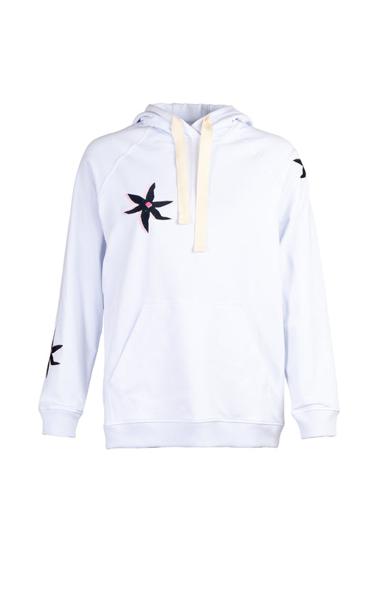KEKES Embroidered Sweatshirt 'Starflower White'