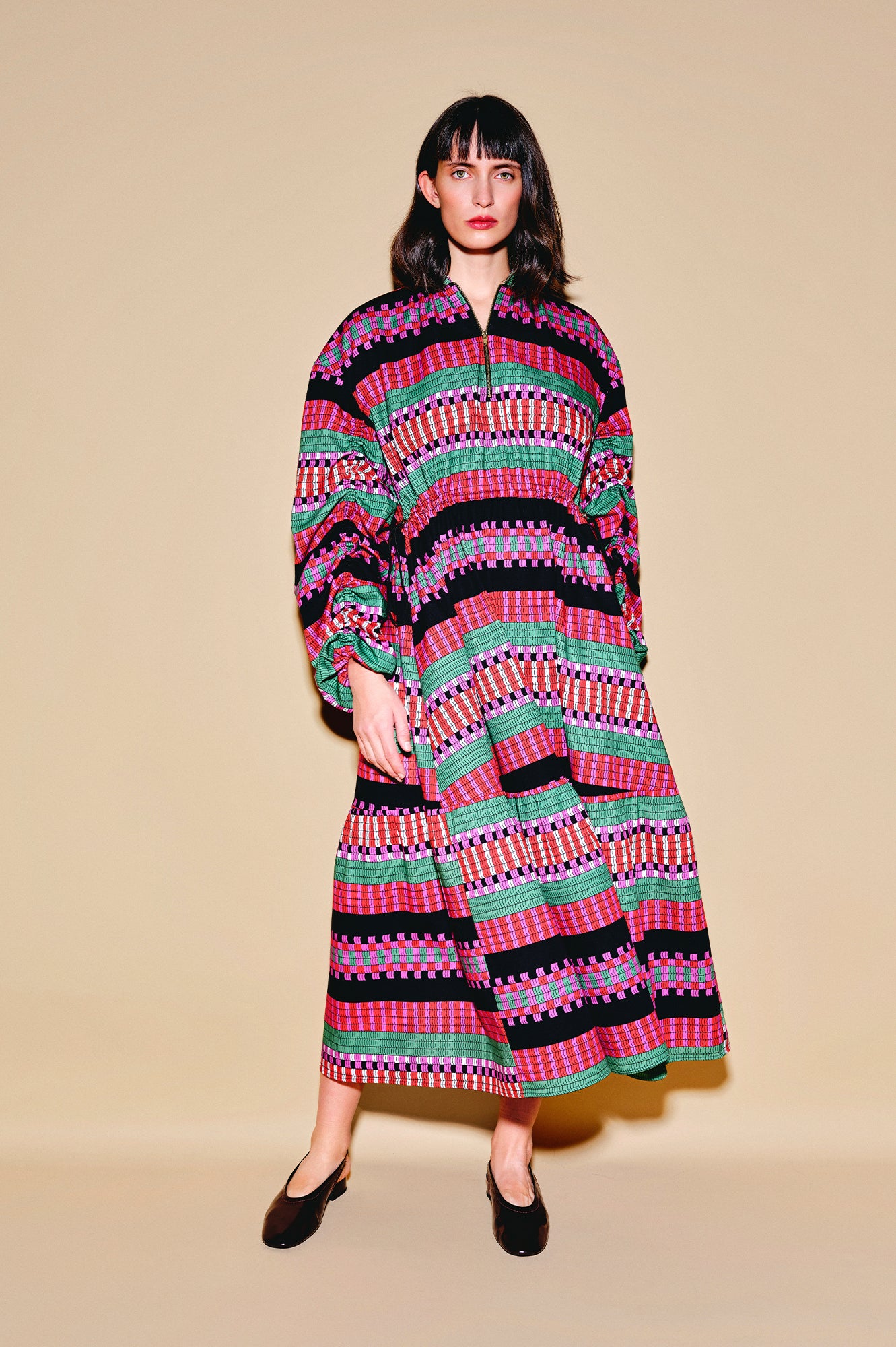 KONDER ruffled bomber dress 'Demijohn'