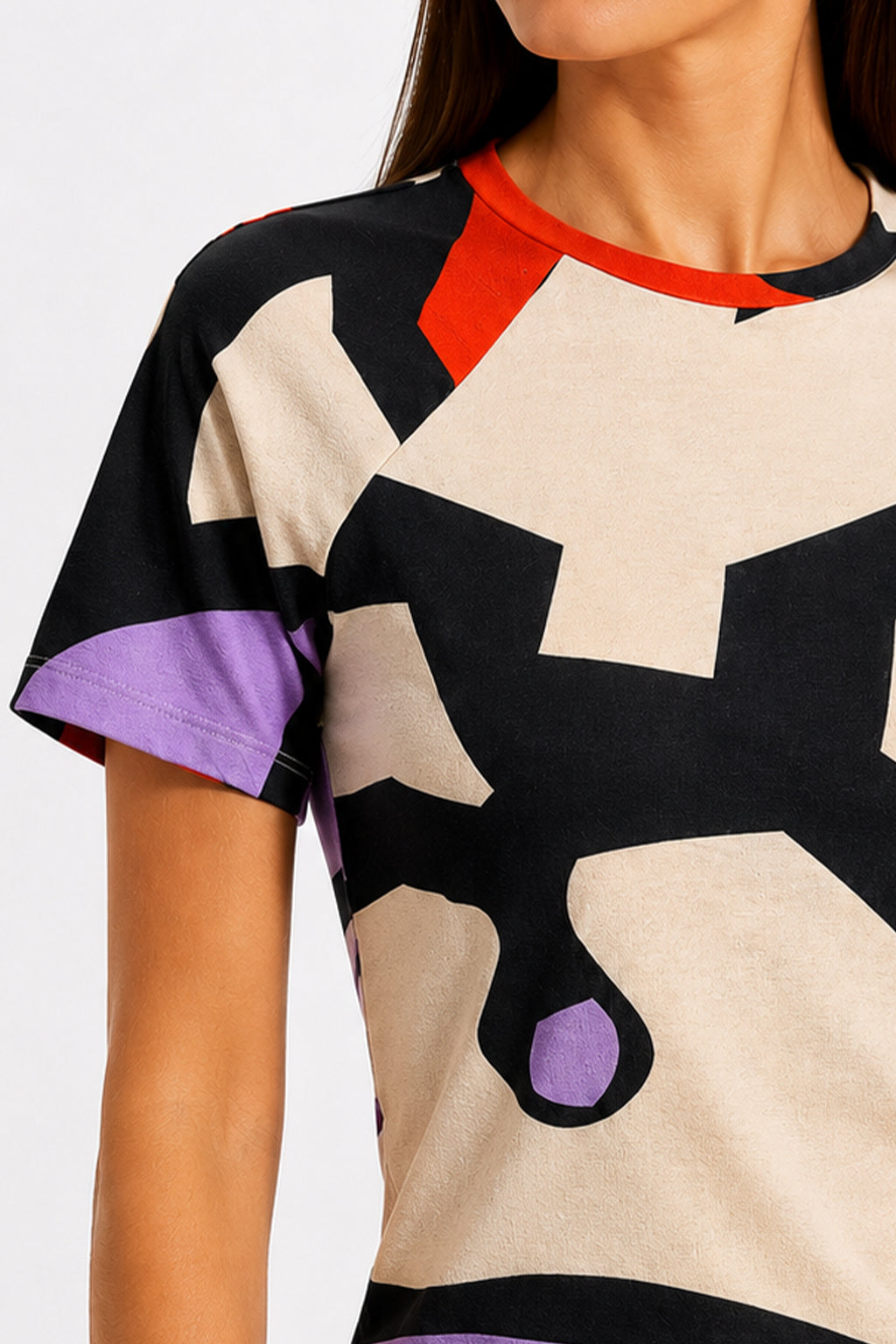 KONTRA raglan sleeve jersey top 'Pumpkin Purple'