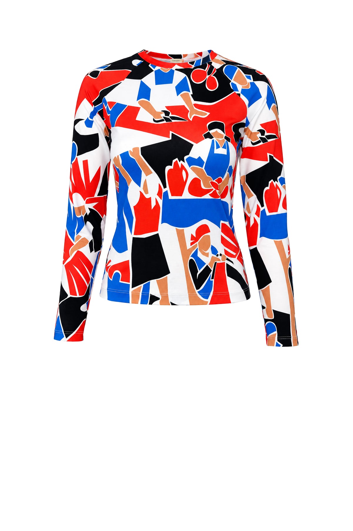 KENDER raglan sleeve top 'Domestic Red'