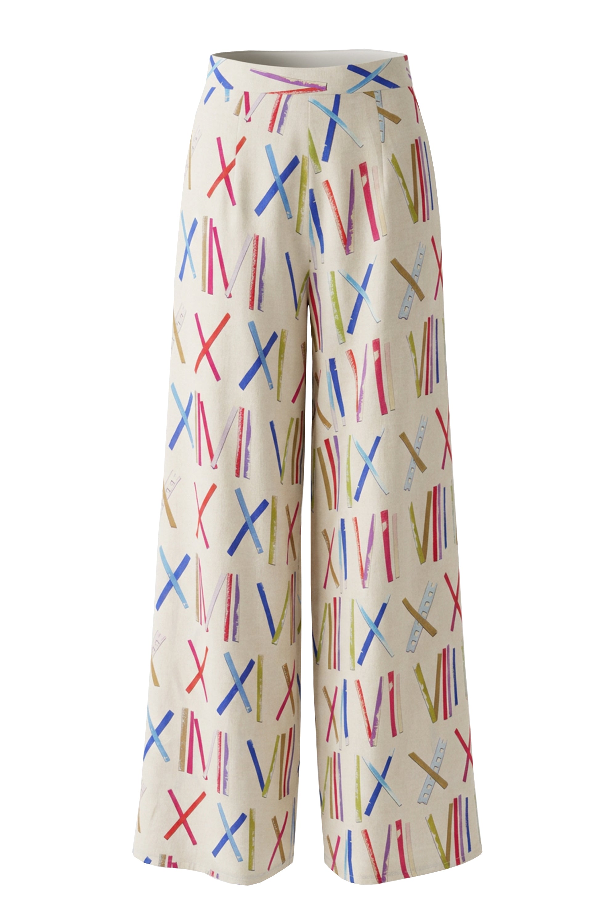LAPI overlap palazzo trousers 'Numbers'