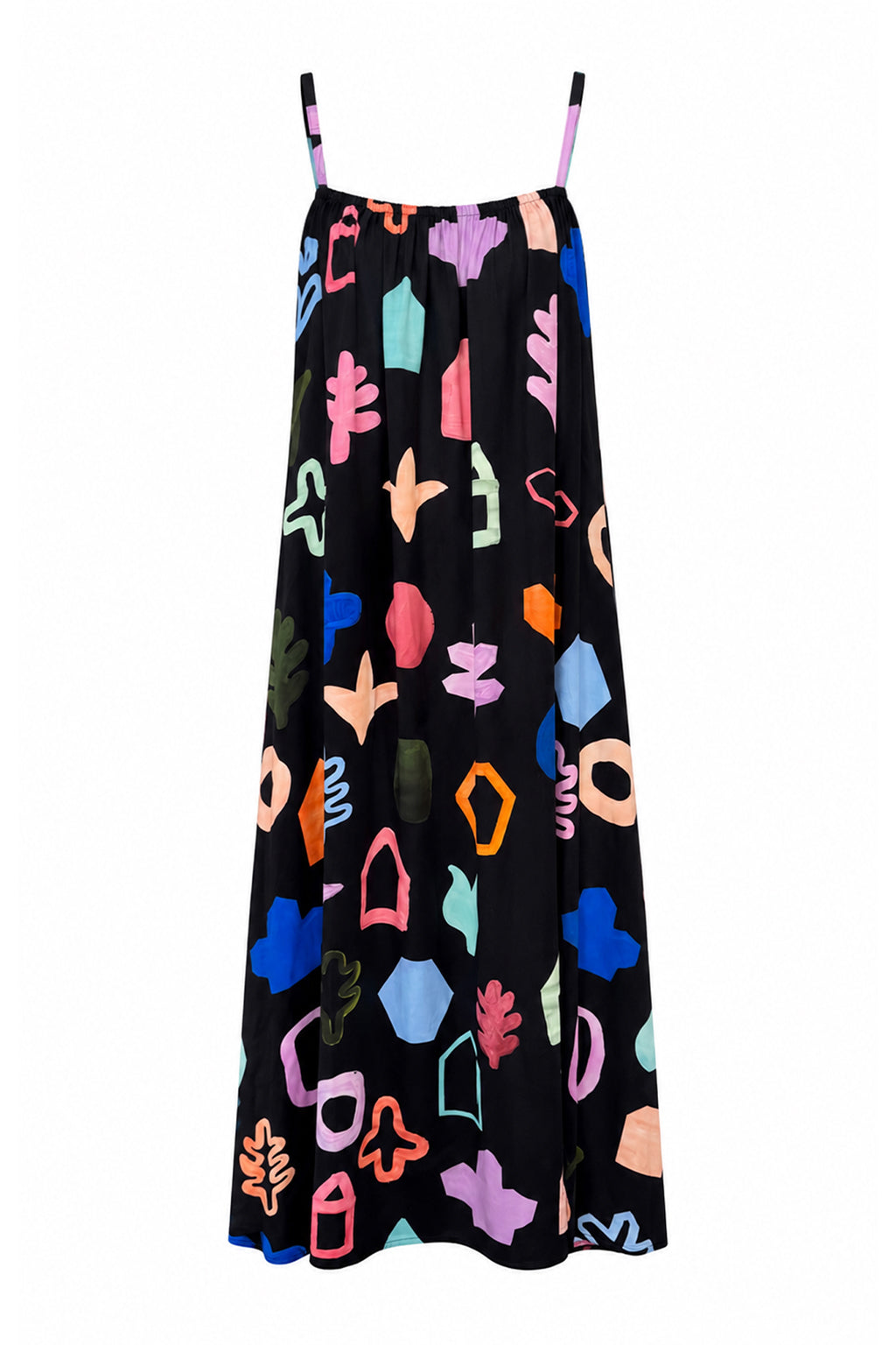 MAGDA gathered cami dress 'Scout Black'