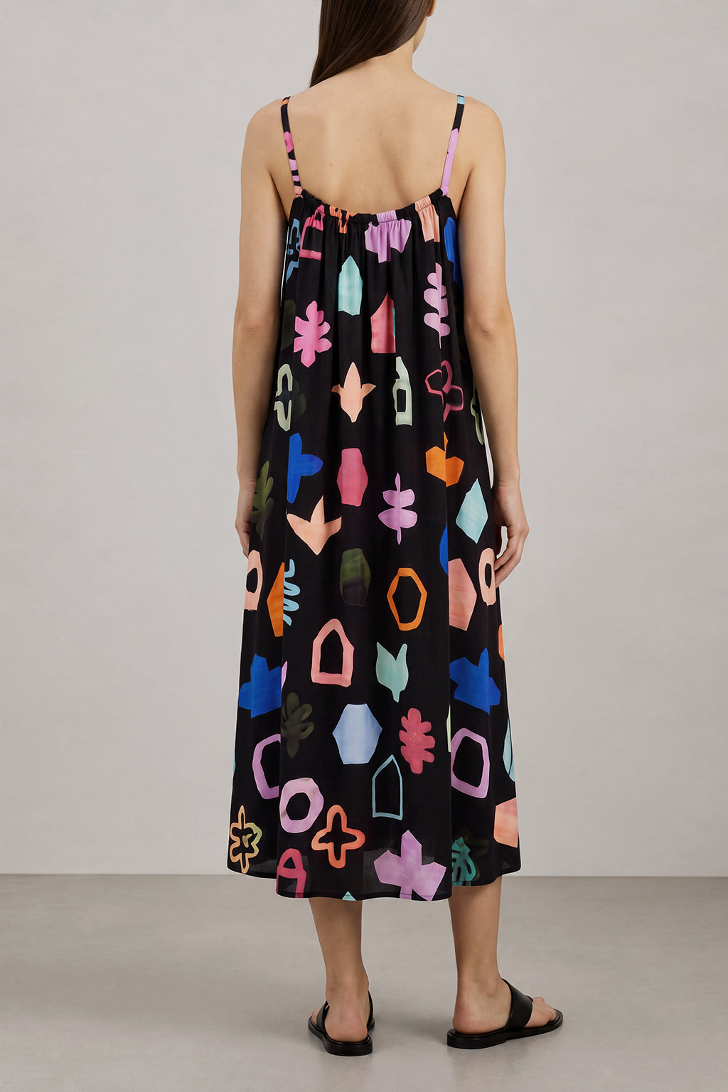 MAGDA gathered cami dress 'Scout Black'