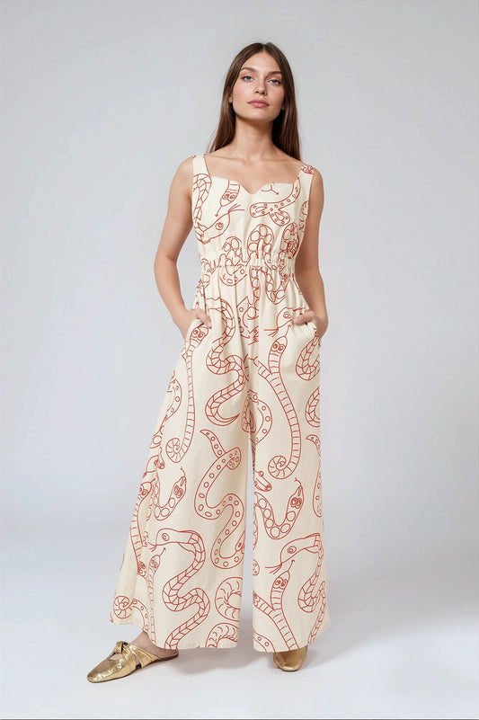 MAZ open back jumpsuit 'Snake'
