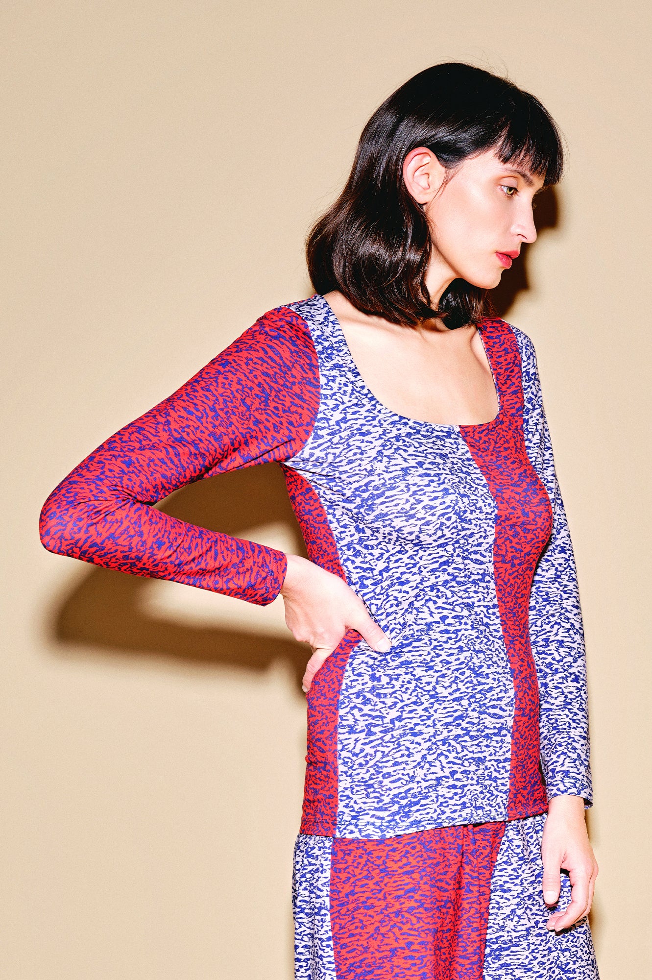 MIHOK long sleeve top 'Enamel Pink'