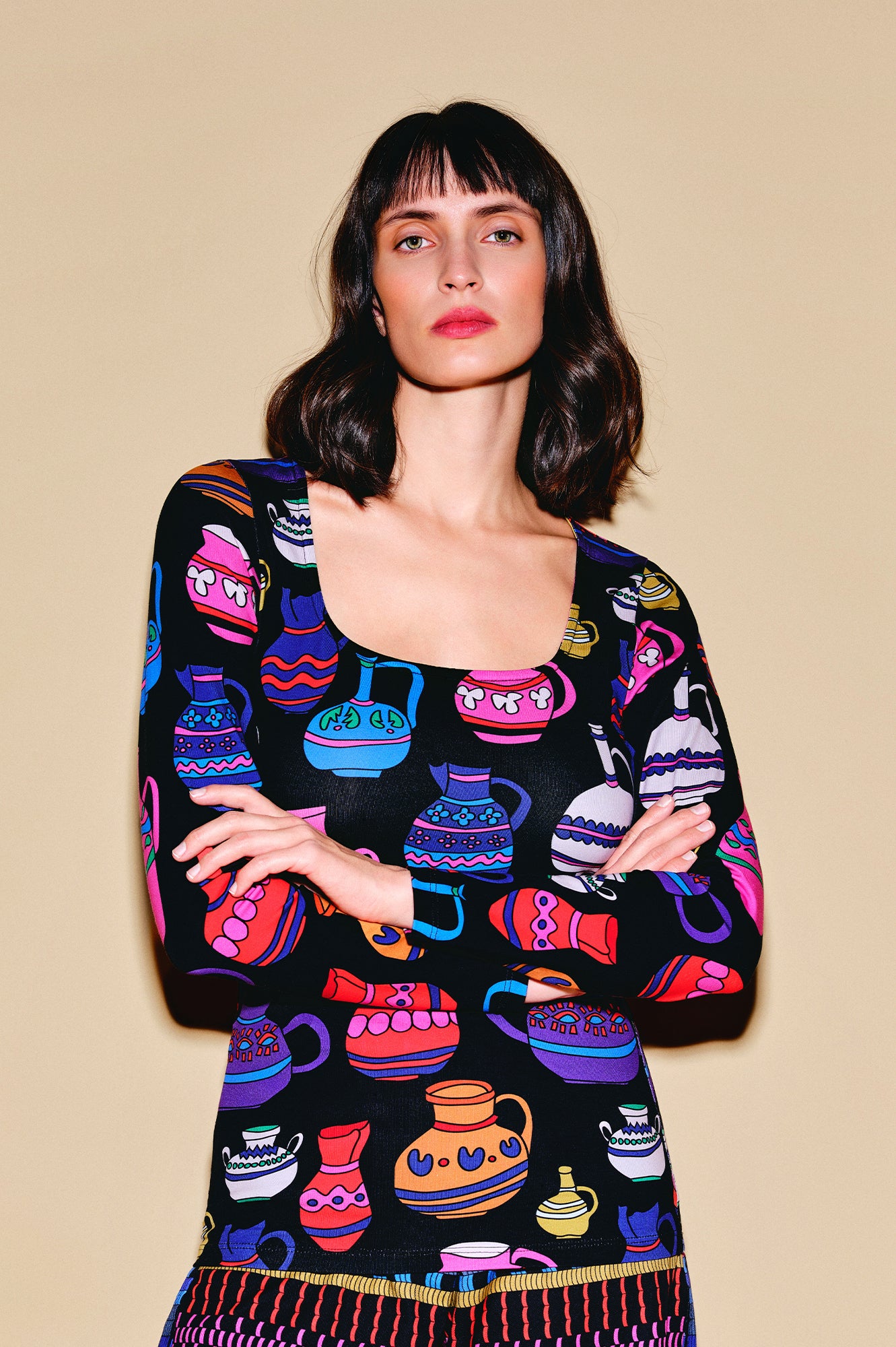 MIHOK long sleeve top 'Vases'