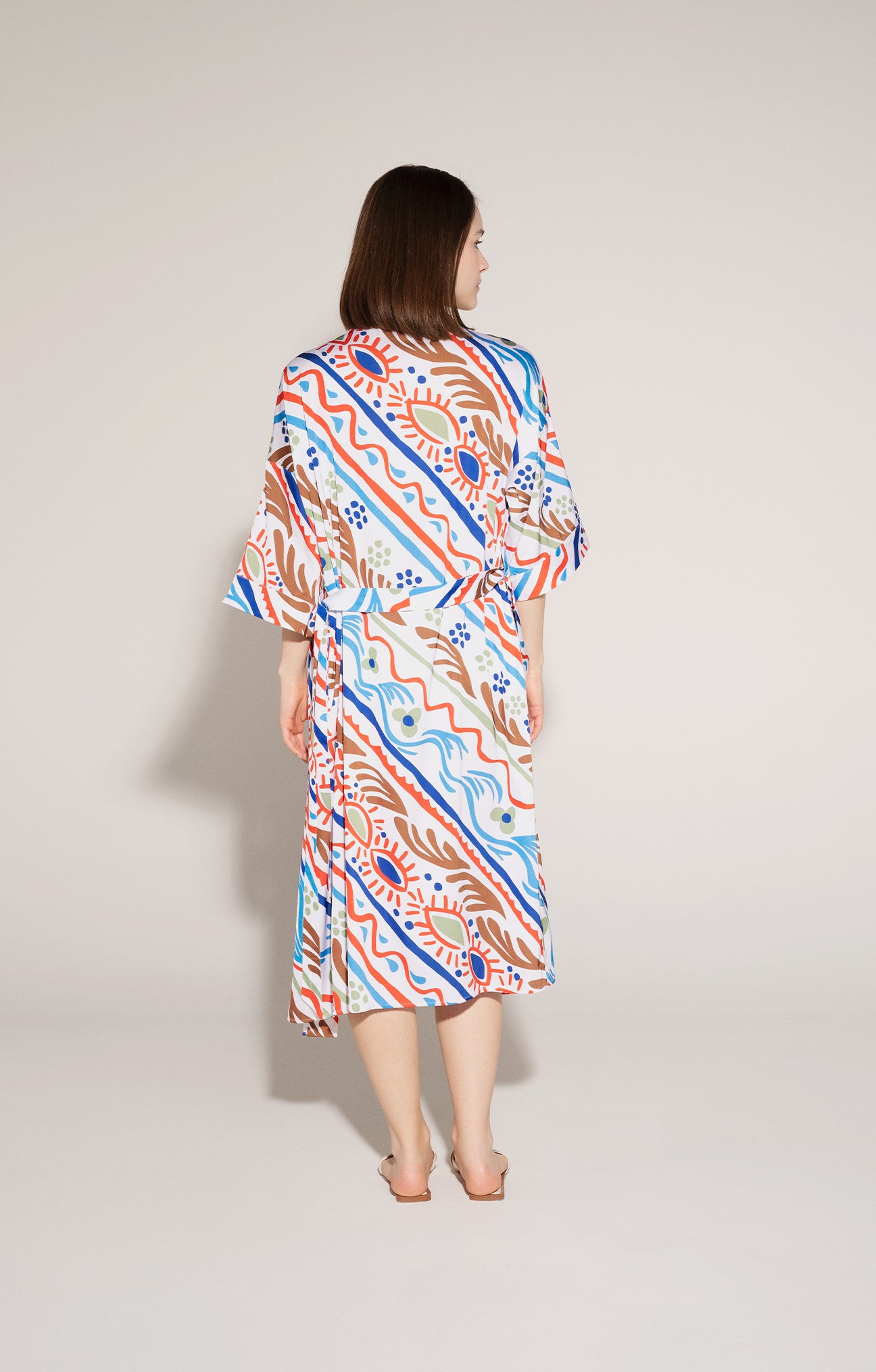 MIMICRY kimono robe 'Folkdoodle'