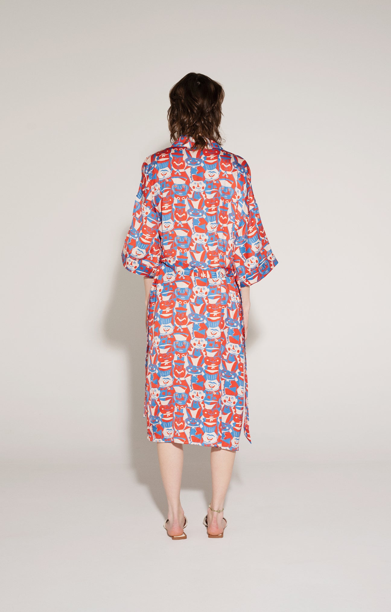 MIMICRY kimono robe 'Miska Faces'