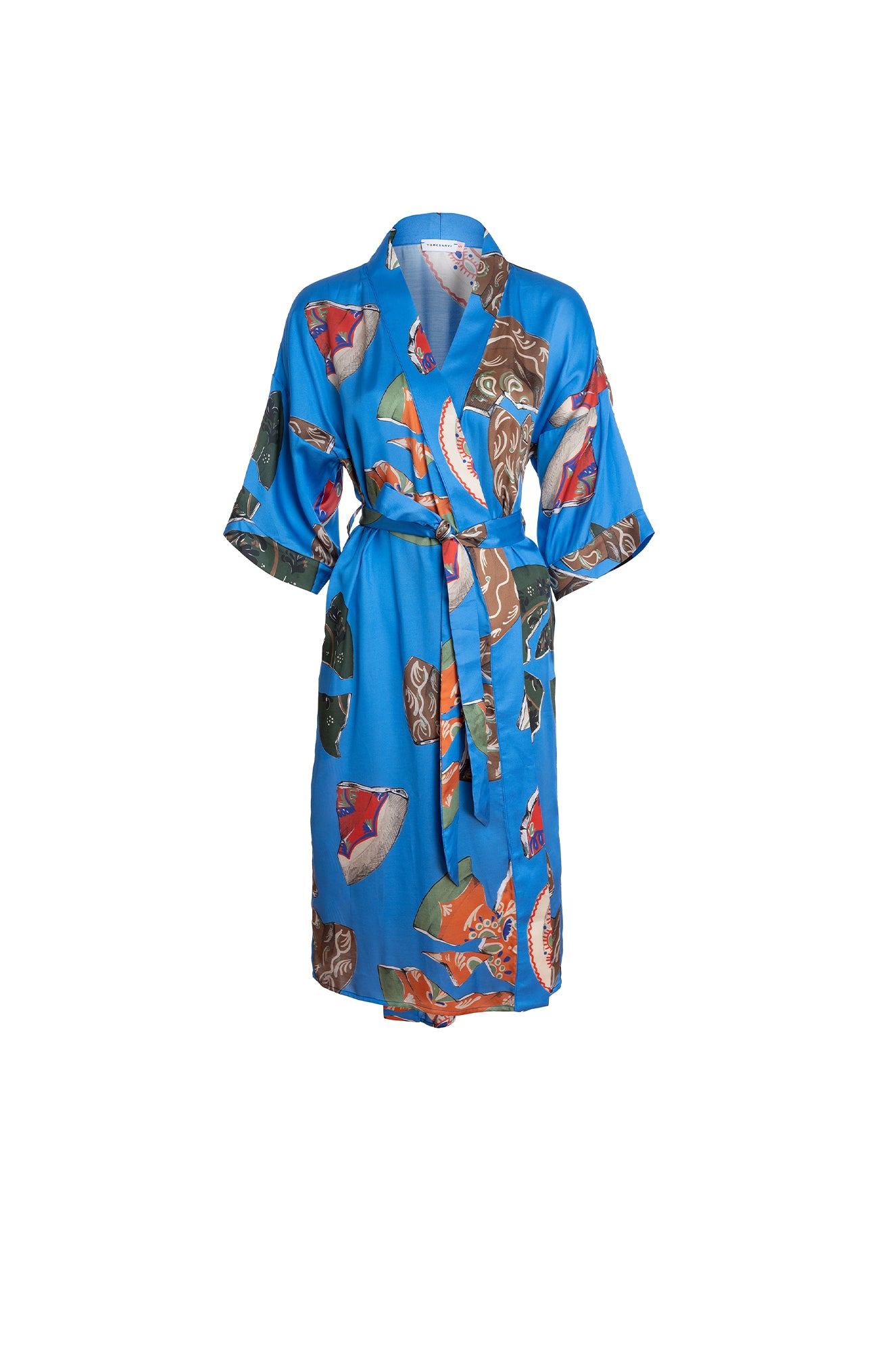 MIMICRY kimono robe 'Plates'