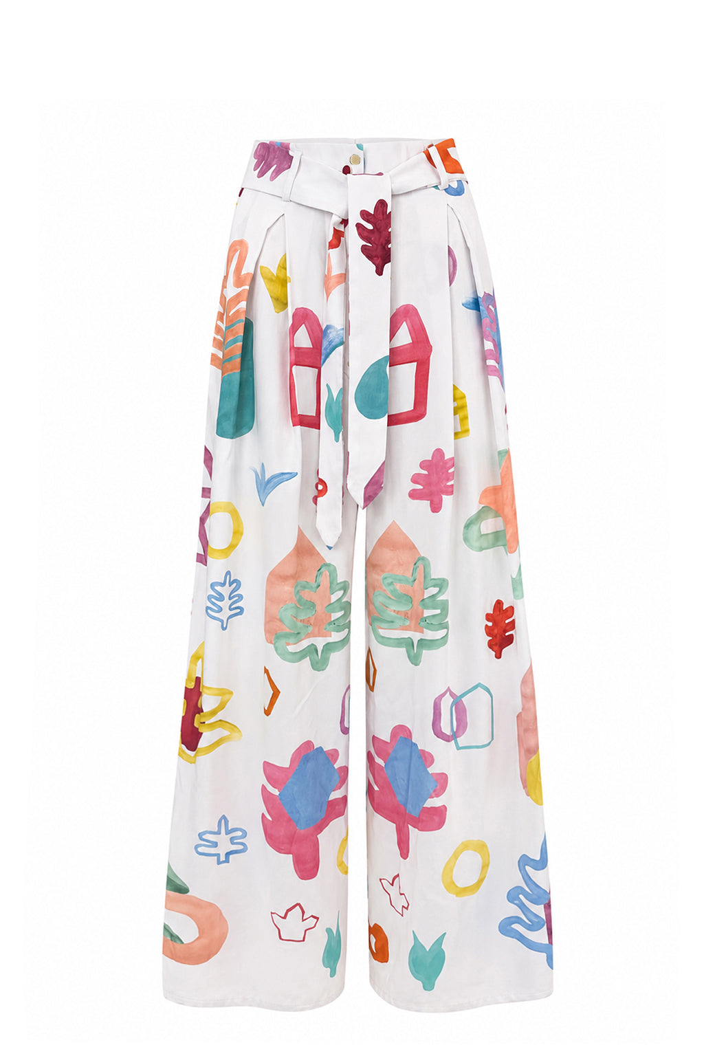 MISZLA wide leg trousers 'Scout White'