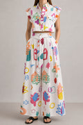 MISZLA wide leg trousers 'Scout White'