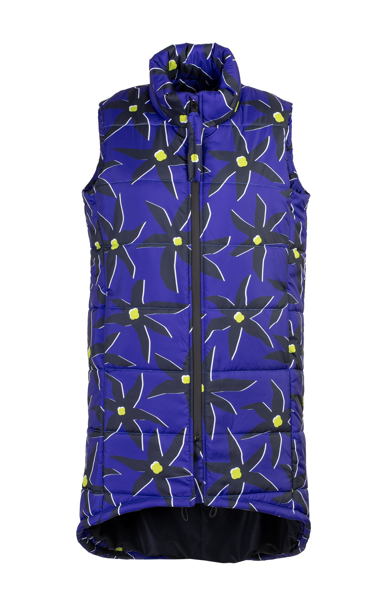 MONT BLANC long puffer vest 'starflower blue'