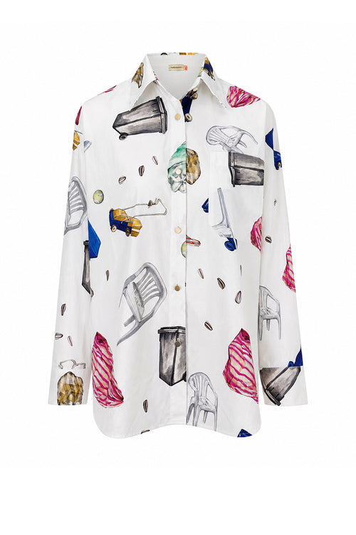 MORPHINI oversized shirt 'Objects'