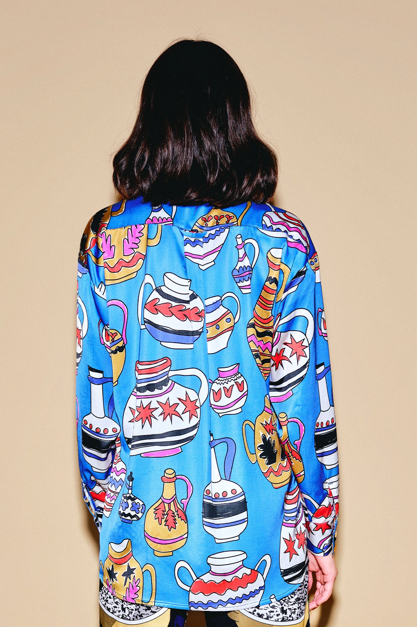 MORPHINI oversized shirt 'Doodle Vases'