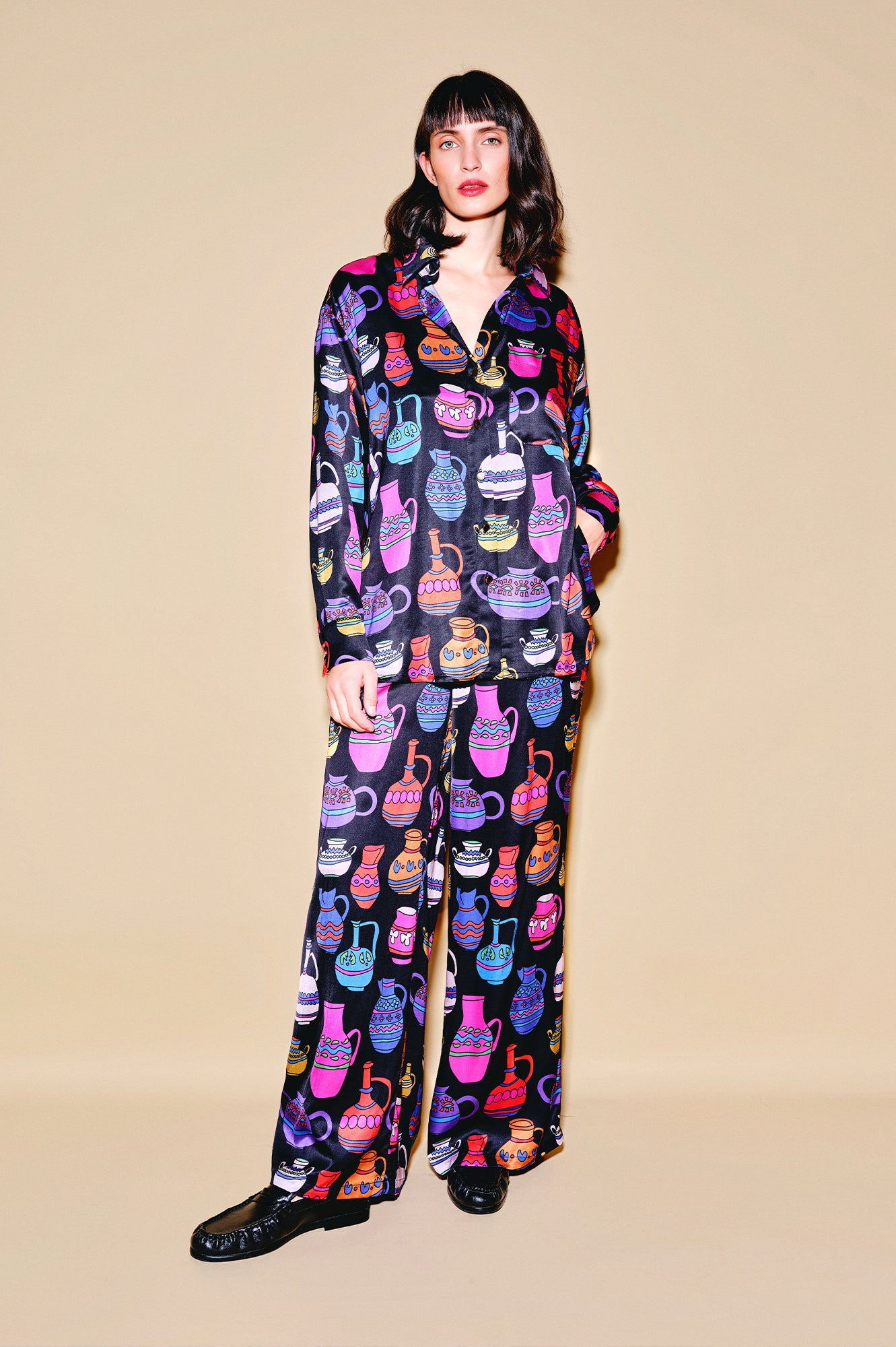 MORPHINI oversized shirt 'Vases'