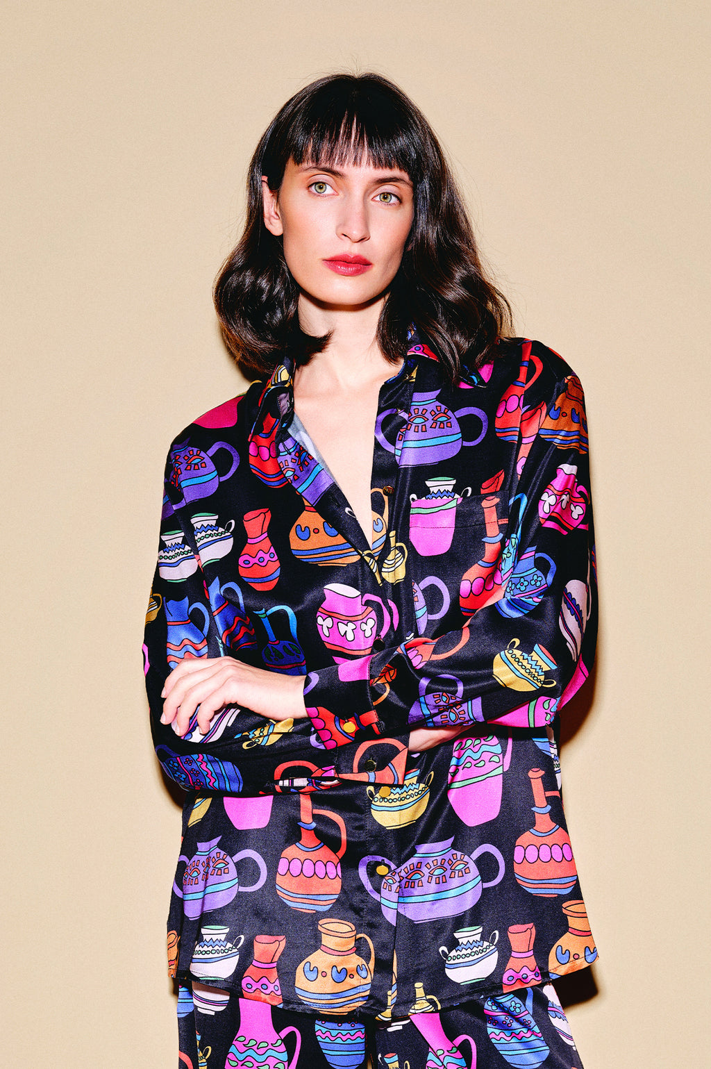 MORPHINI oversized shirt 'Vases'
