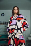 PAKLI oversized bomber shirt 'Pumpkin Purple'