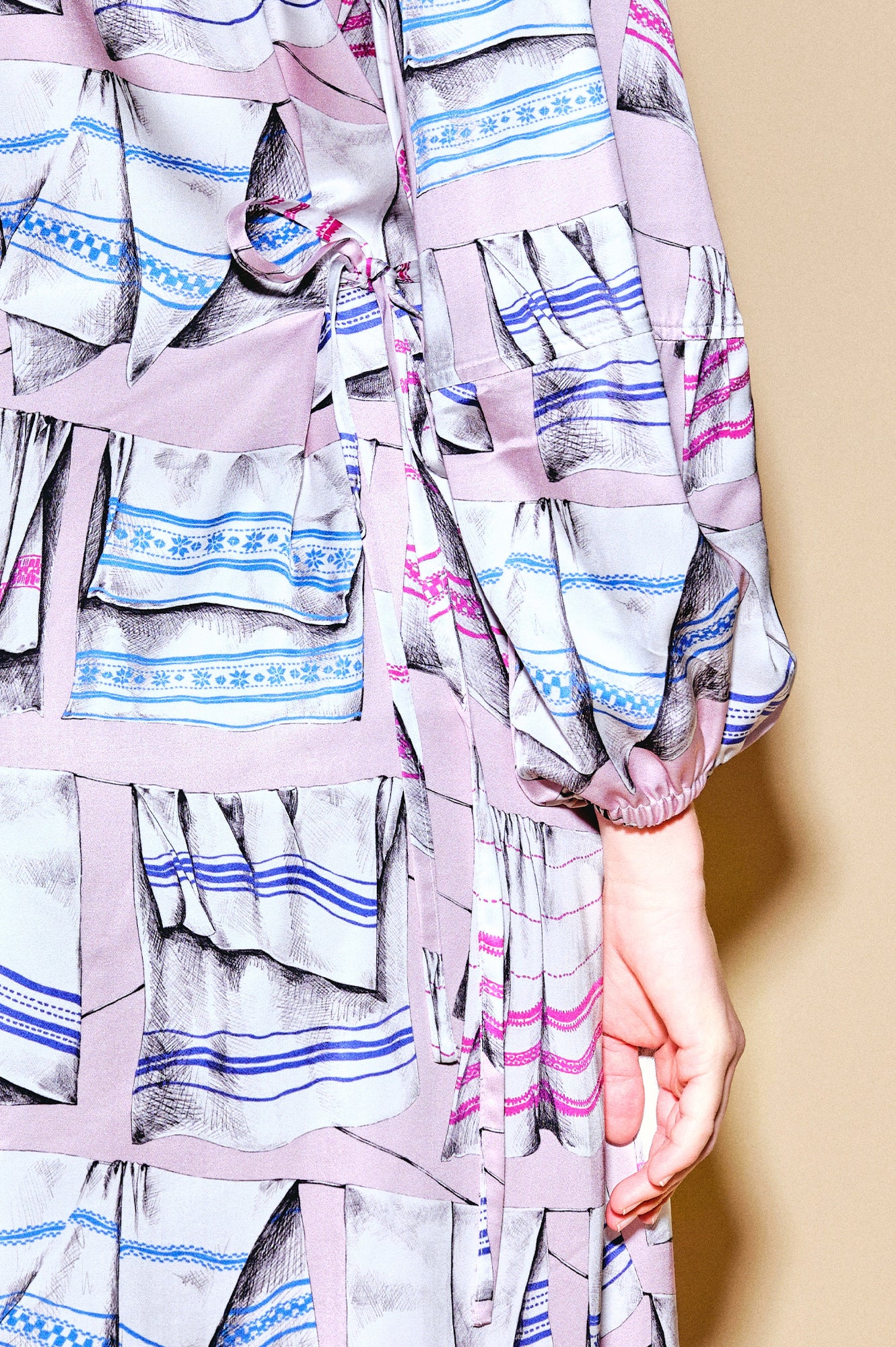 PASZULY wrap shirt dress 'Kitchen Towel'