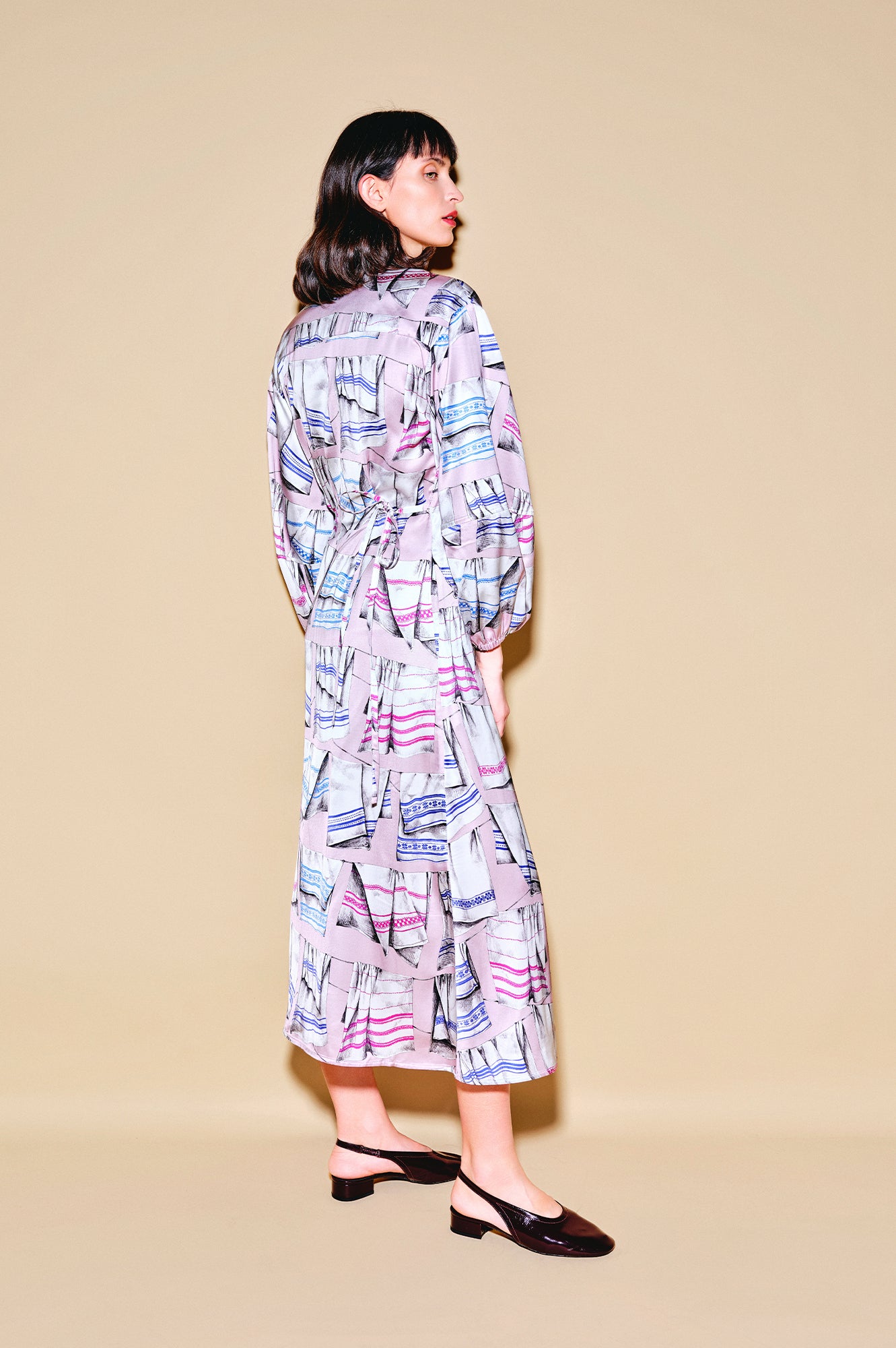 PASZULY wrap shirt dress 'Kitchen Towel'