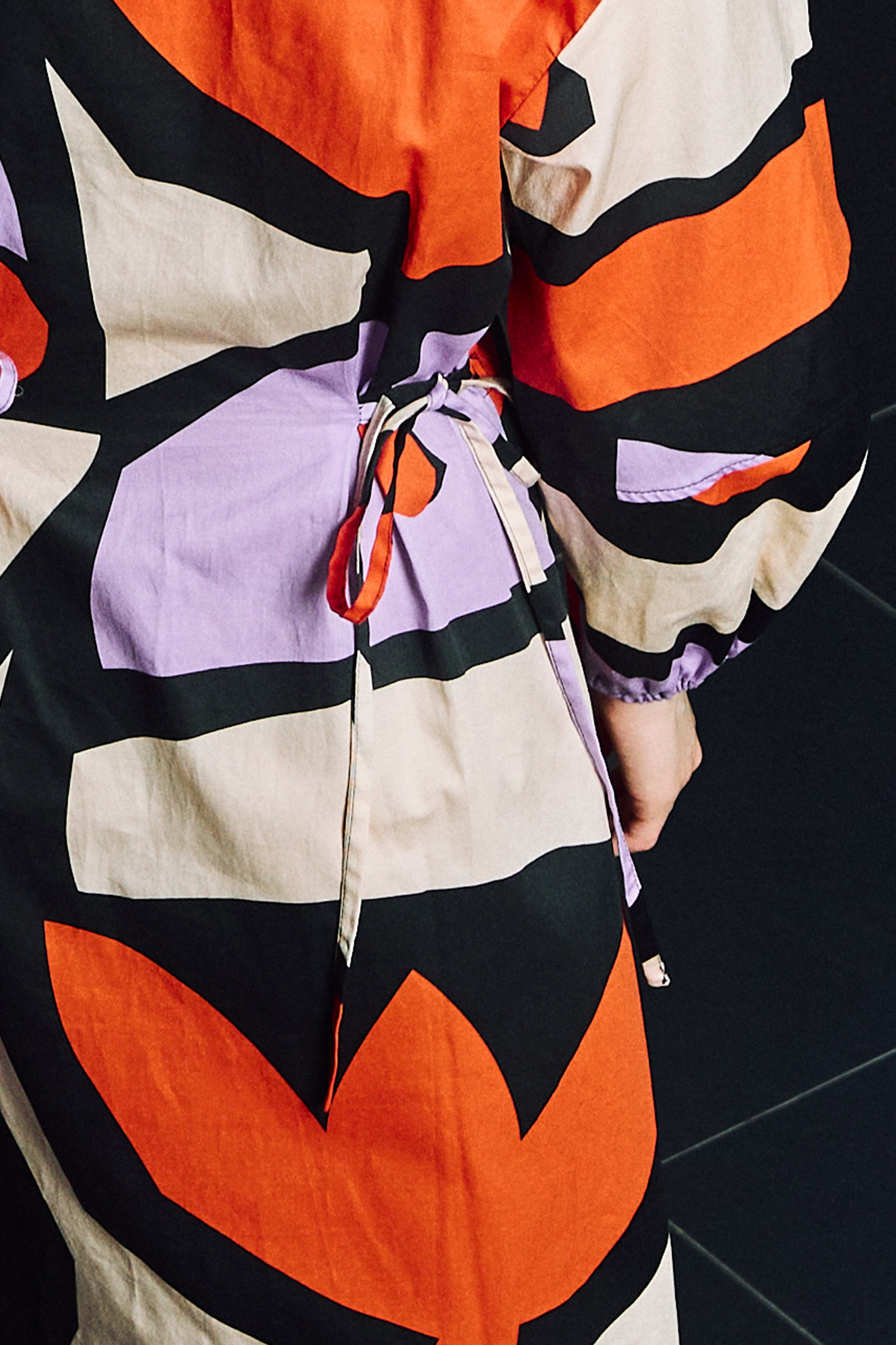 PASZULY wrap shirt dress 'Pumpkin Purple'
